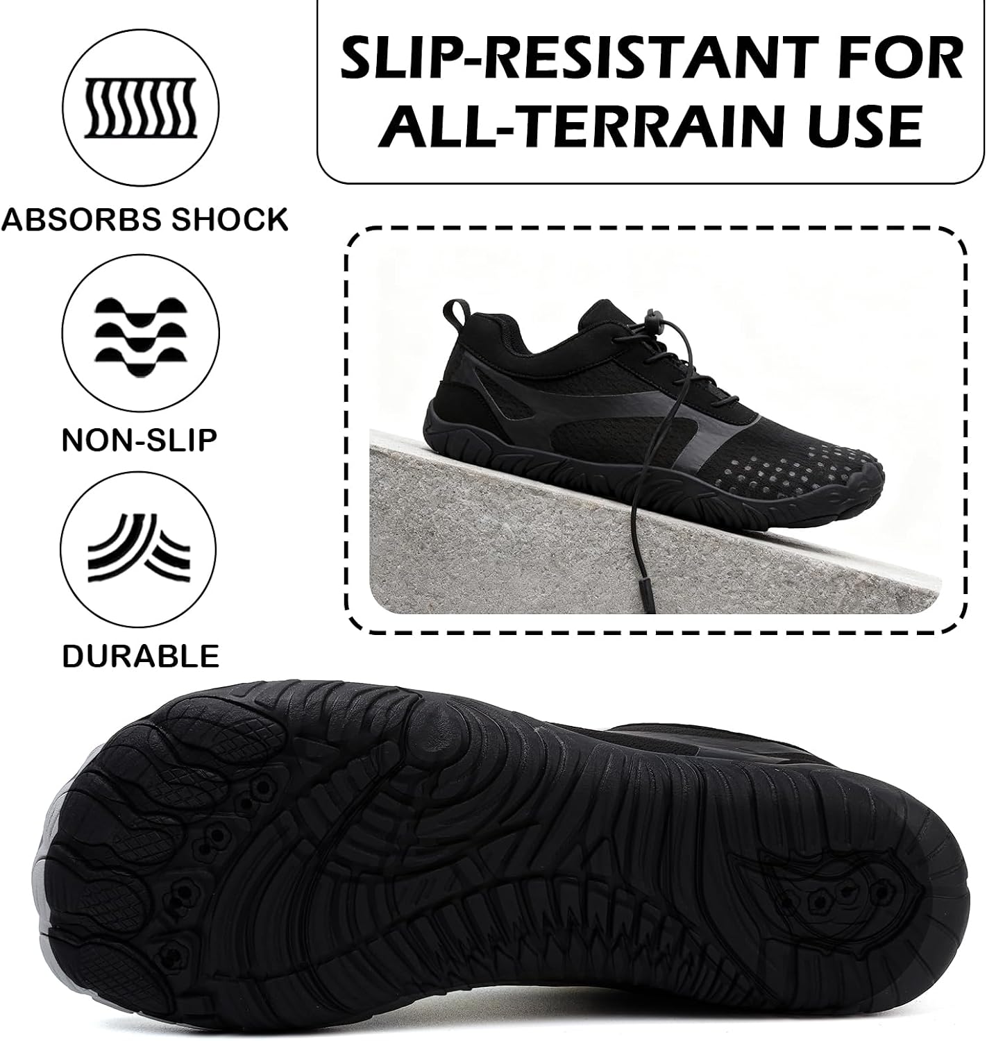 Detalle de DimaiGlobal Scarpe Barefoot Minimaliste da Trail Running e Outdoor/Indoor antiscivolo