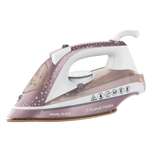 Detalle de Russell Hobbs Pearl Glide Steam Iron with Pearl Infused Ceramic Soleplate