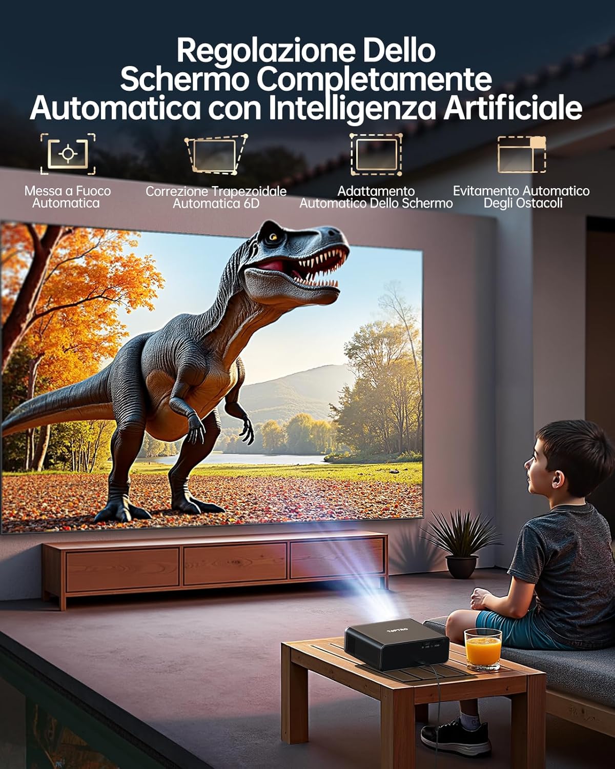Thumbnail 4 de TOPTRO A1: Proiettore 4K con Netflix, Dolby Audio e AI Auto Focus – portatile per home theater e uso esterno