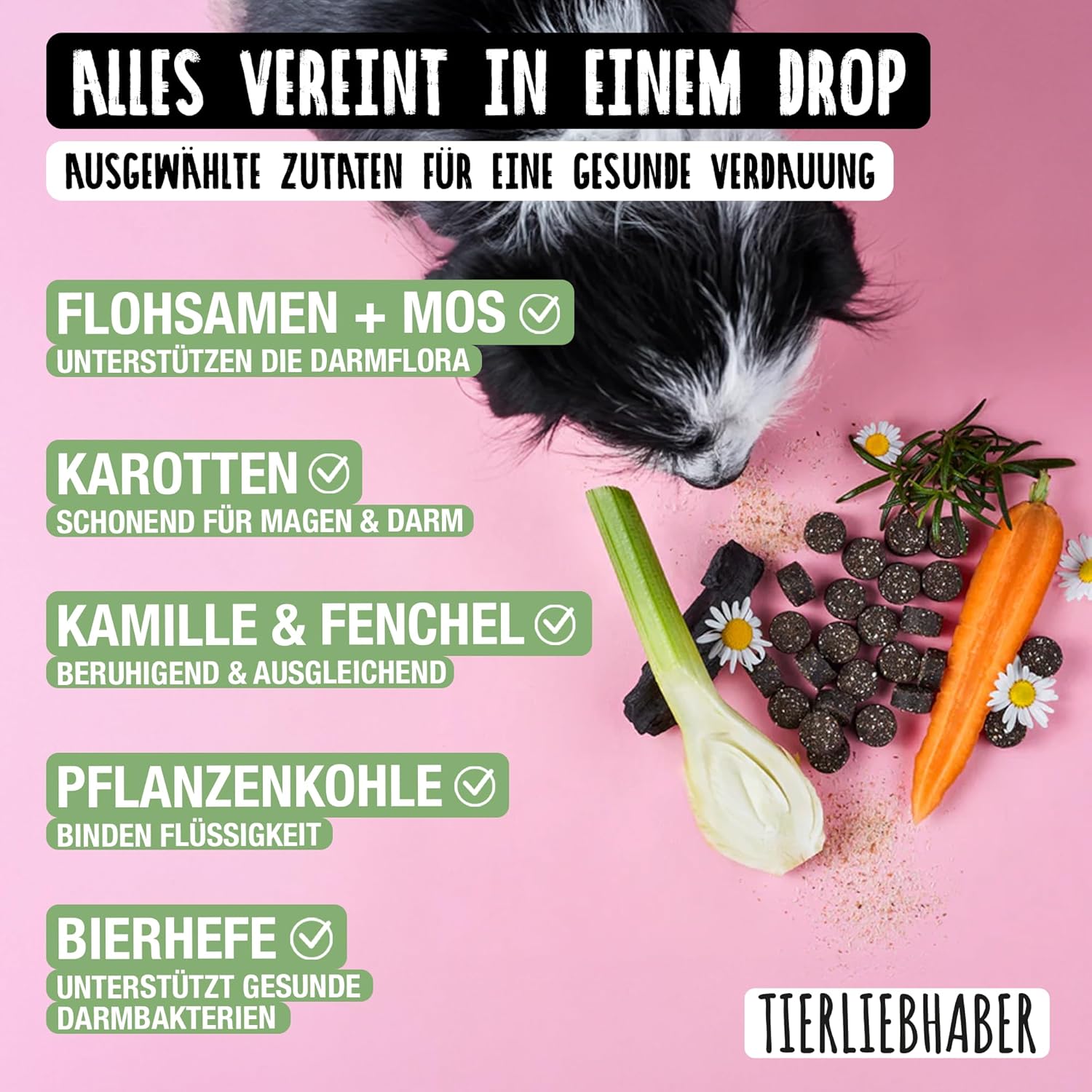 Detalle de TIERLIEBHABER Darmpflege Drops – 350 g (115 Stück)