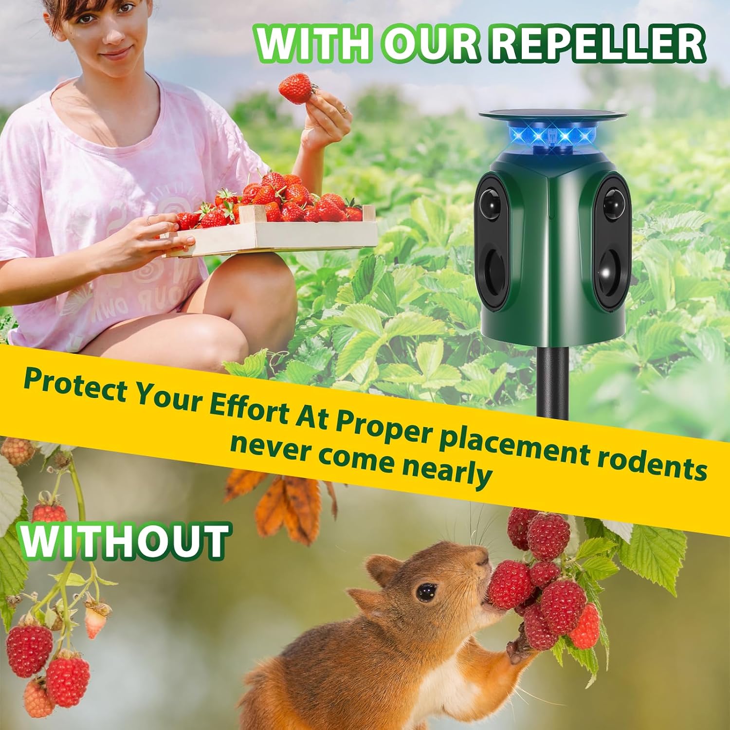 Detalle 2 de PCXWTLN HA-PEL-51225-3 kattenverjager met PIR-detectie en 360° bereik