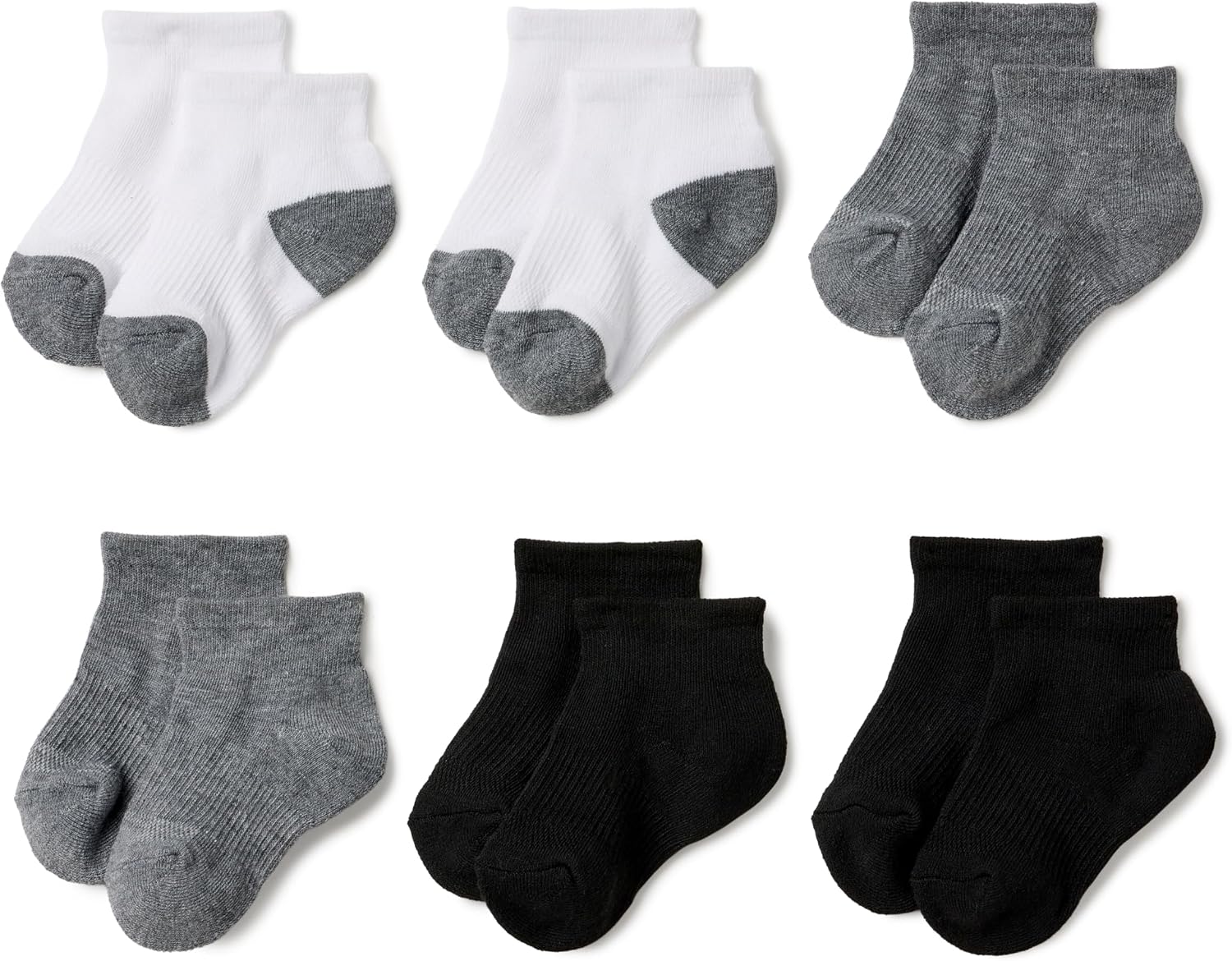 Detalle 2 de Amazon Essentials calzini sportivi alla caviglia unisex per bambini e ragazzi con ammortizzazione a zone e supporto arco plantare