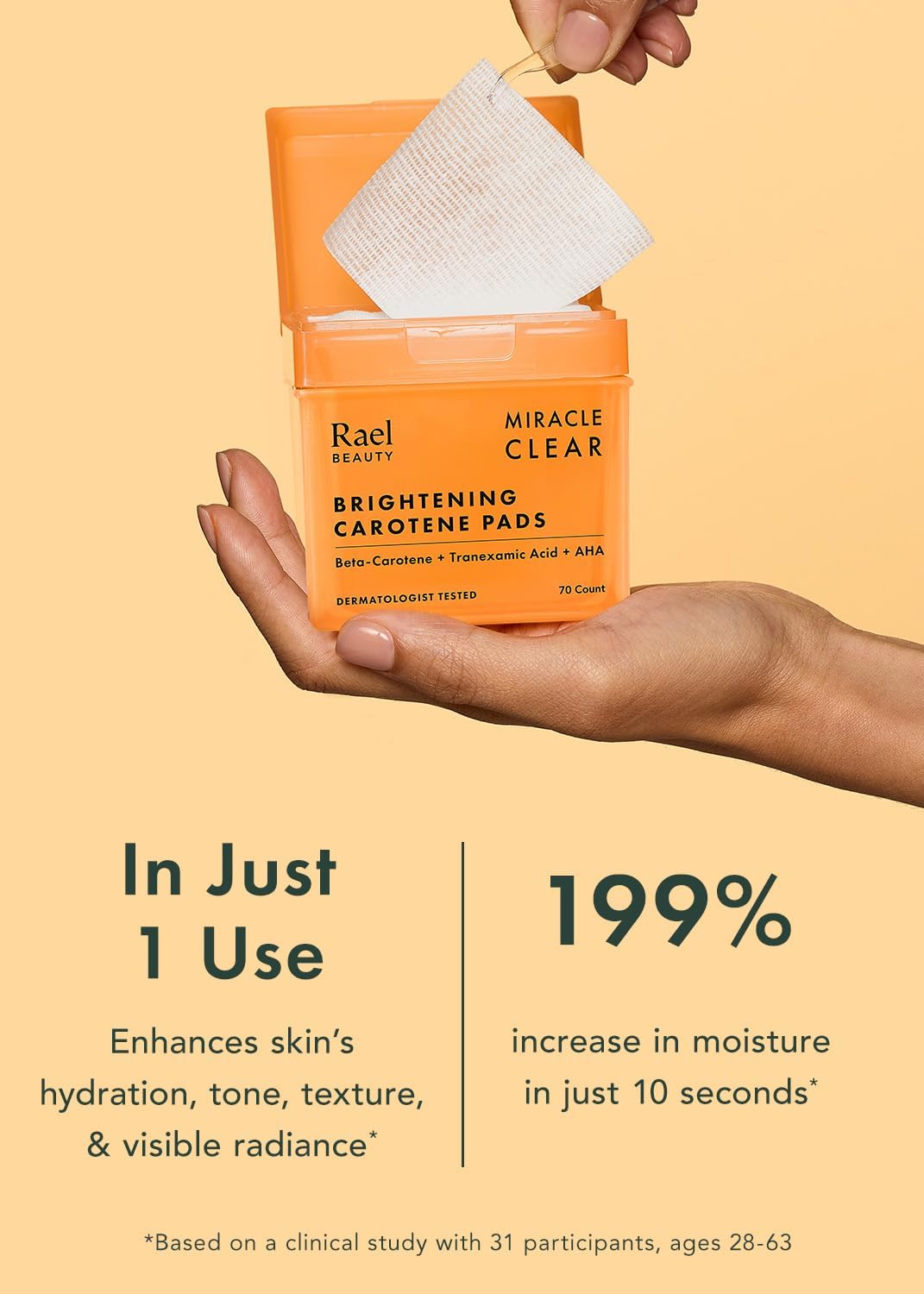 Thumbnail 4 de Rael Miracle Clear Toner Pad — Tampons exfoliants et hydratants 70 unités