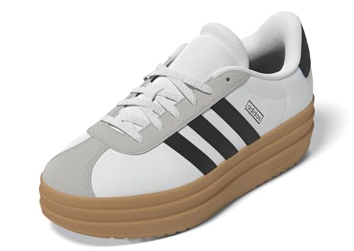 Thumbnail 8 de adidas VL Court Bold Junior, scarpe da ragazzi bianche e nere con chiusura a lacci