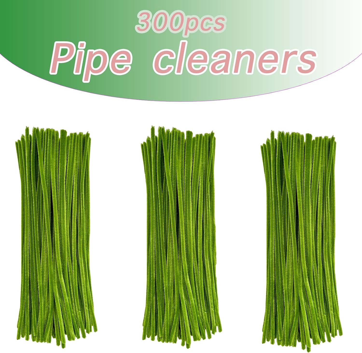 Thumbnail 4 de Green Pipe Cleaners, 300 Pieces
