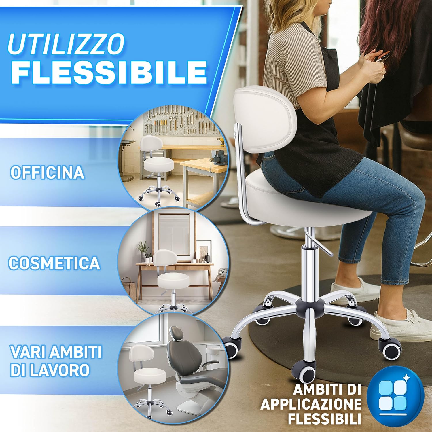 Thumbnail 4 de TRESKO Sgabello regolabile 46–58 cm