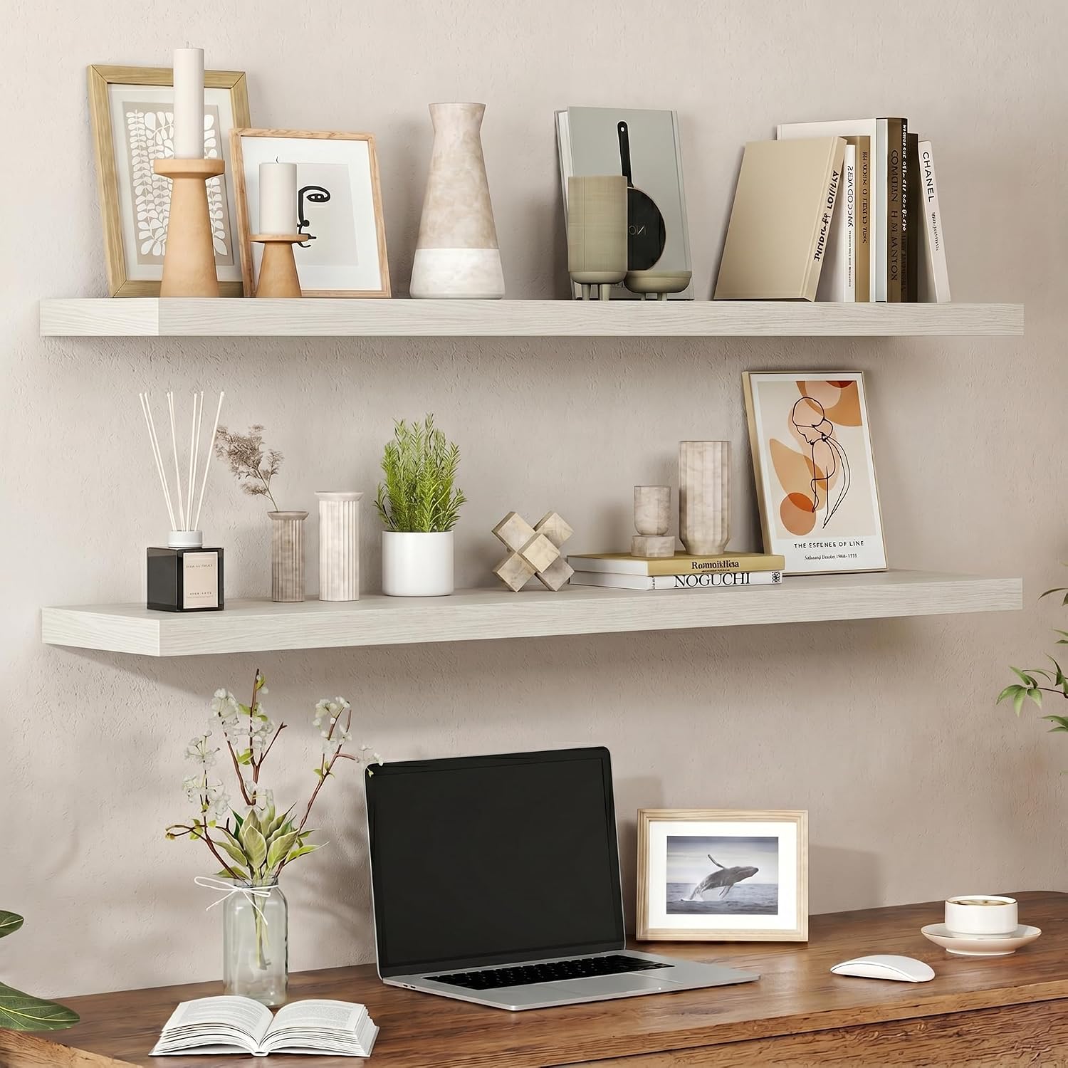 Thumbnail 1 de Heimlove Floating Shelves for Wall, 48-Inch Engineered-Wood Shelf, 9.3-Inch Deep