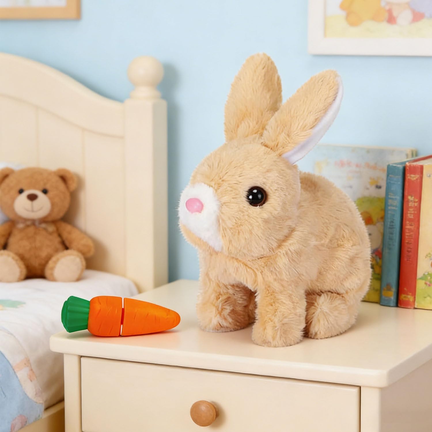 Thumbnail 6 de Sunshine smile hüpfendes Kaninchen – sprechender, interaktiver Plüschhase mit Geräuschen