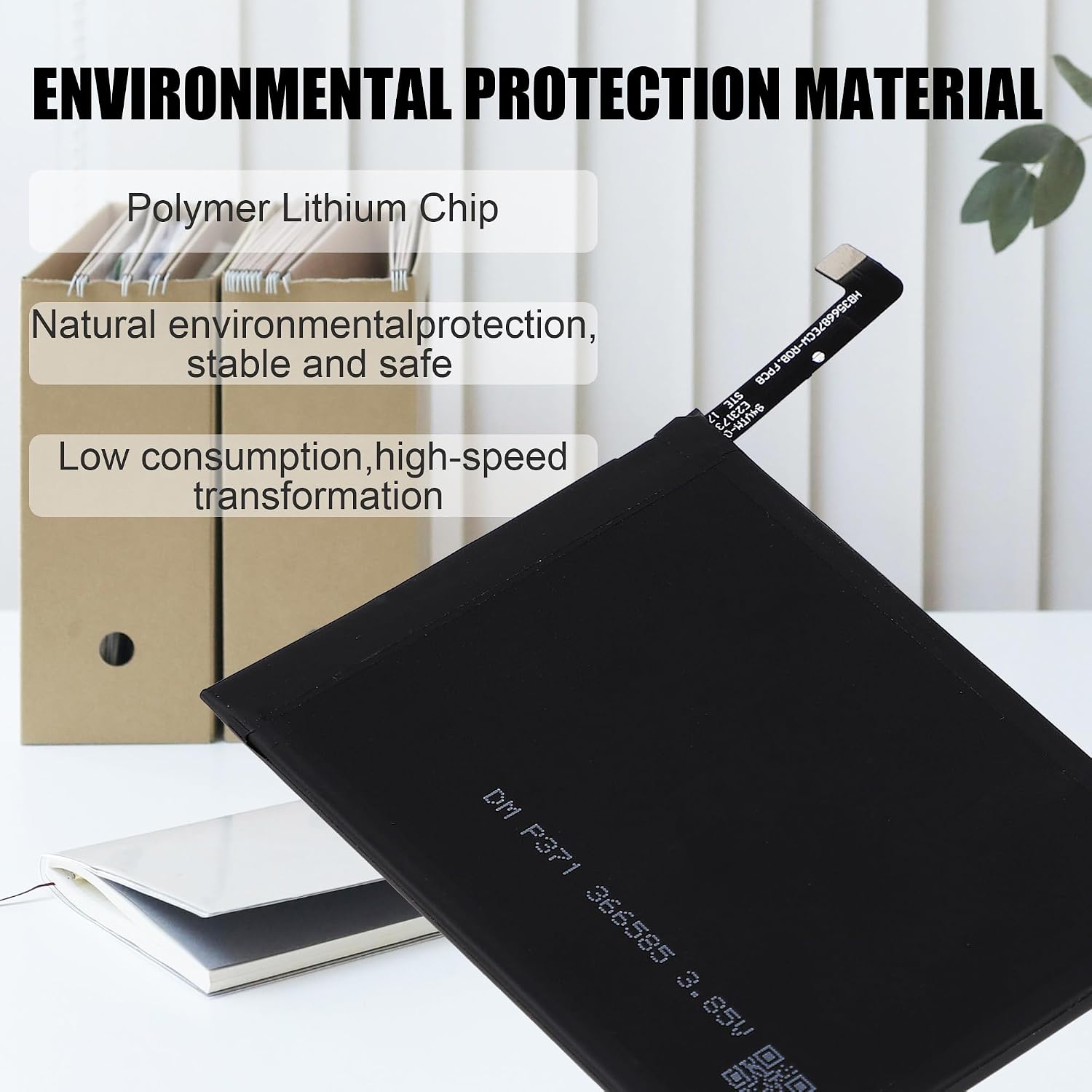 Detalle de Fuworance HB356687ECW Replacement Battery for Huawei/Honor/Nova Series (3340mAh, 3.82V, 12.76Wh)