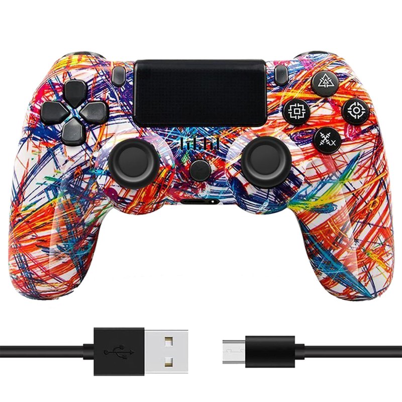 Detalle de Kinsi P4YXSB Gamepad: mando inalámbrico Bluetooth para PS4 con vibración y batería de 600 mAh