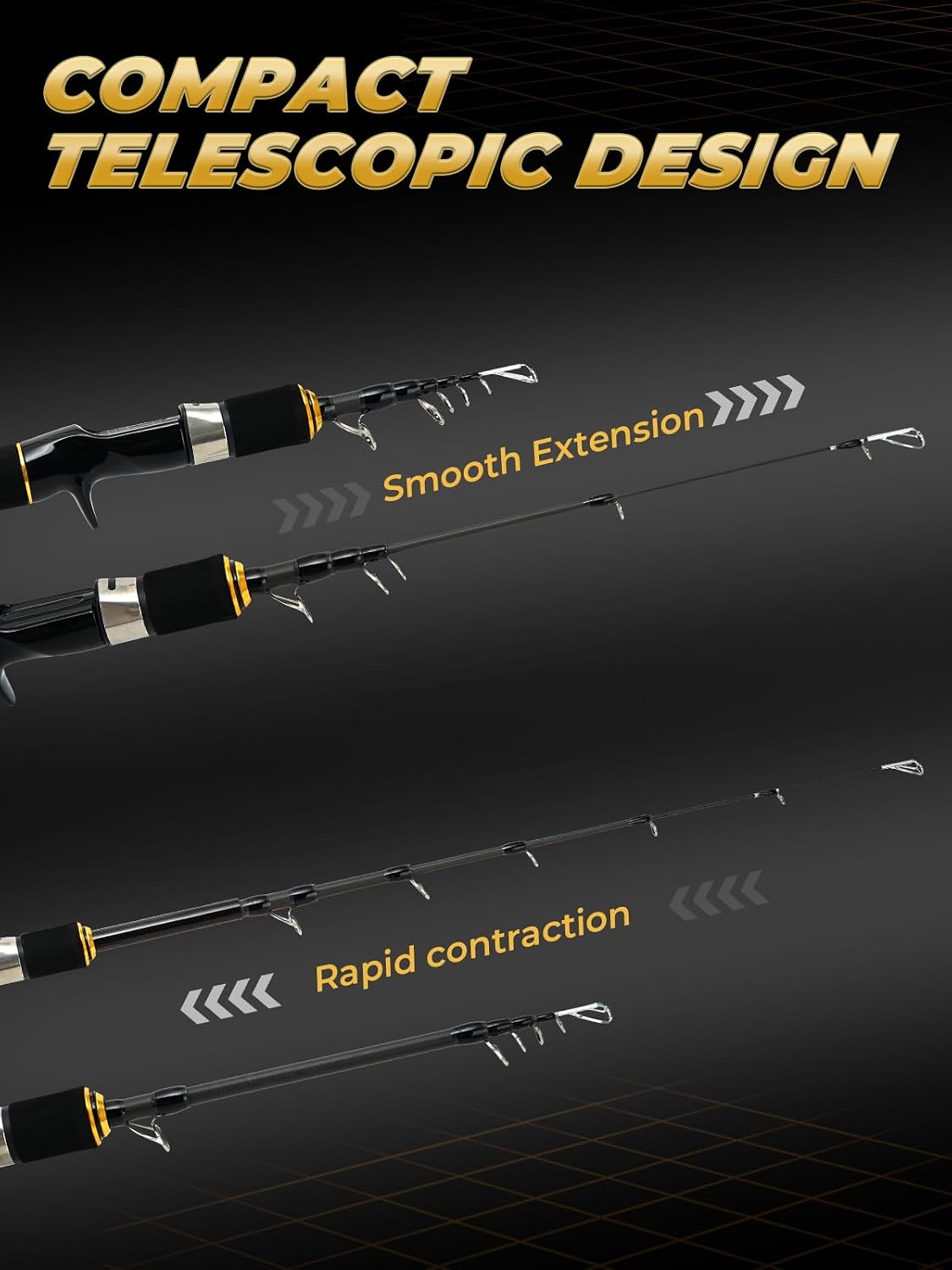 Detalle 1 de Jenseits Telescopic Fishing Rod, Carbon Fiber