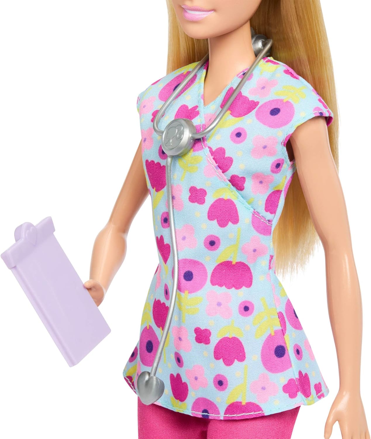 Detalle de Barbie Carriere Pediatra JMK12: set gioco con bambola bionda, neonati e lettino per visite
