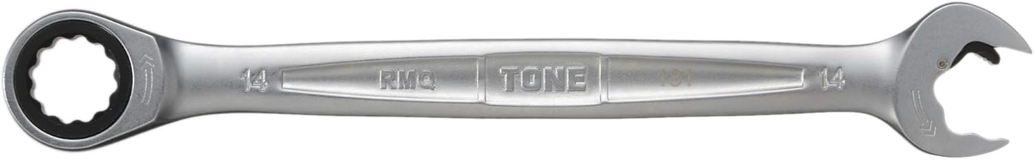 Detalle de トネ(TONE) RMQ-14 クイックラチェットめがねレンチ 14mm・薄形ストレート