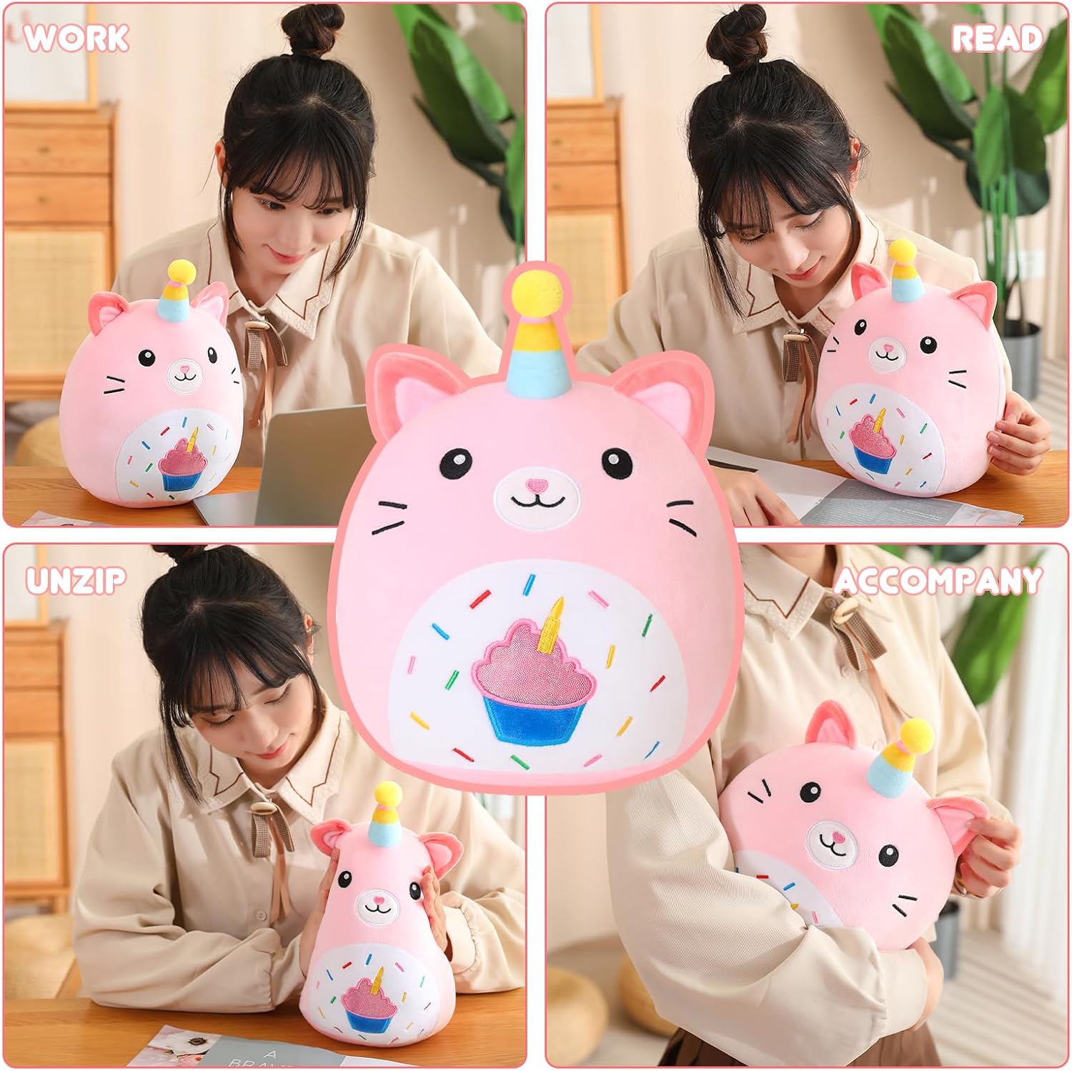 Detalle 1 de Xfrog Cat Unicorn Plush 10 inch