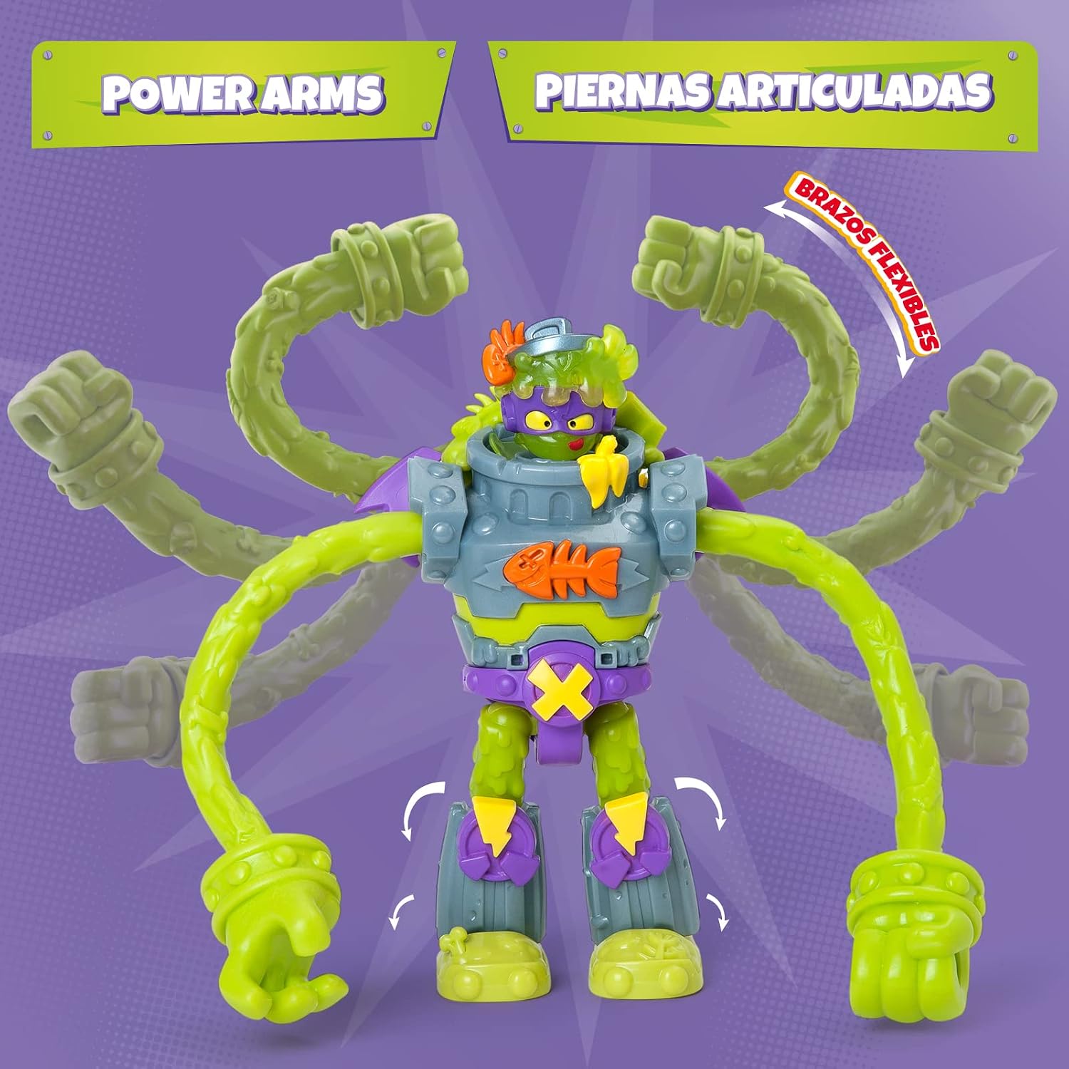 Thumbnail 4 de SUPERTHINGS Superbot Trasher 🤖 Robot Villano con Accesorios y Kazoom Kid