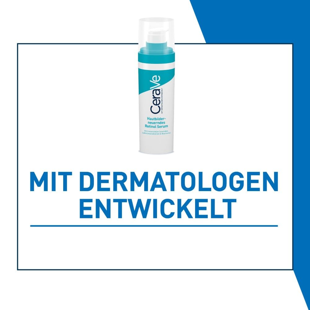 Detalle de CeraVe Hautbilderneuerndes Retinol Serum – 30 ml für zu Akne neigende Haut