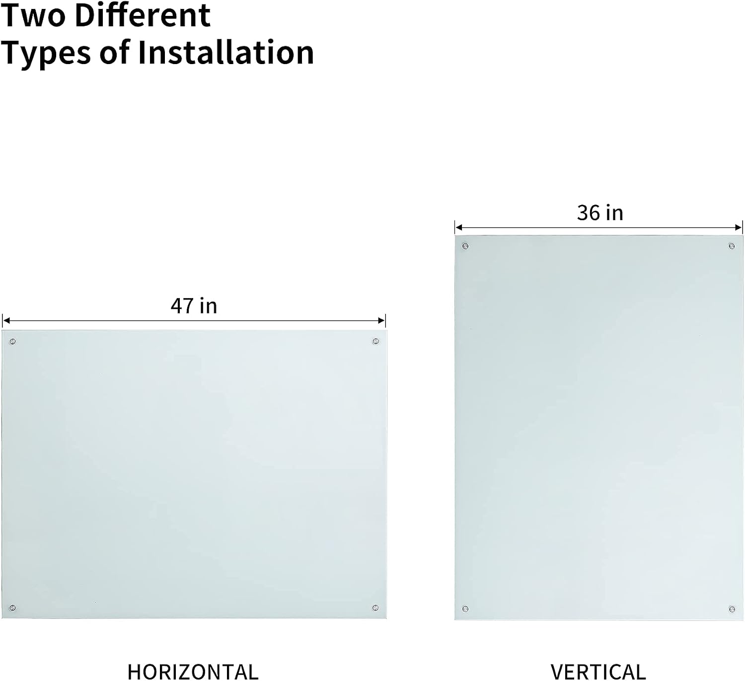 Thumbnail 6 de R&G Magnetic Glass Whiteboard 48 x 36 in, Frameless Tempered Glass