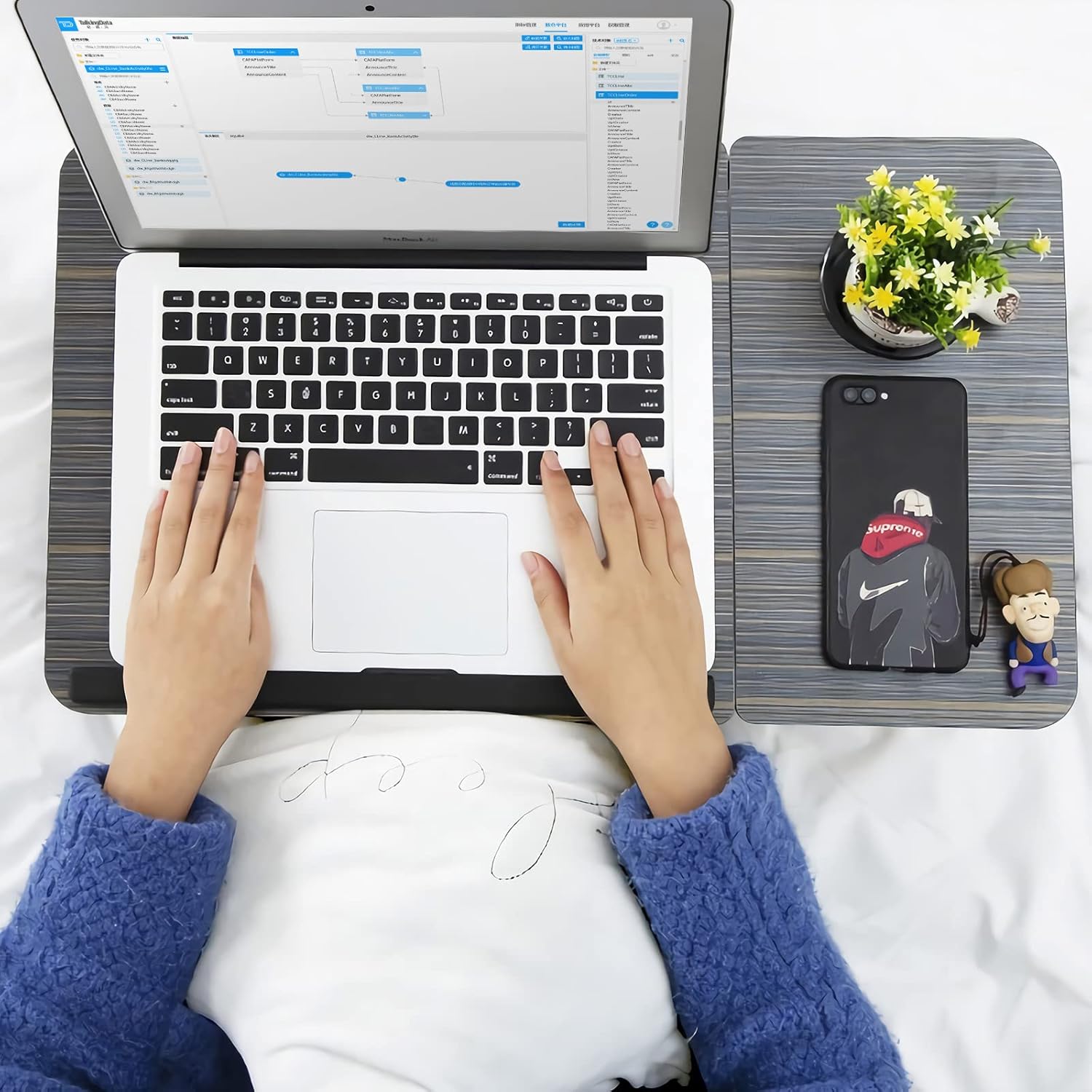 Thumbnail 5 de Laptop Desk Foldable Bed Table 32x64 cm