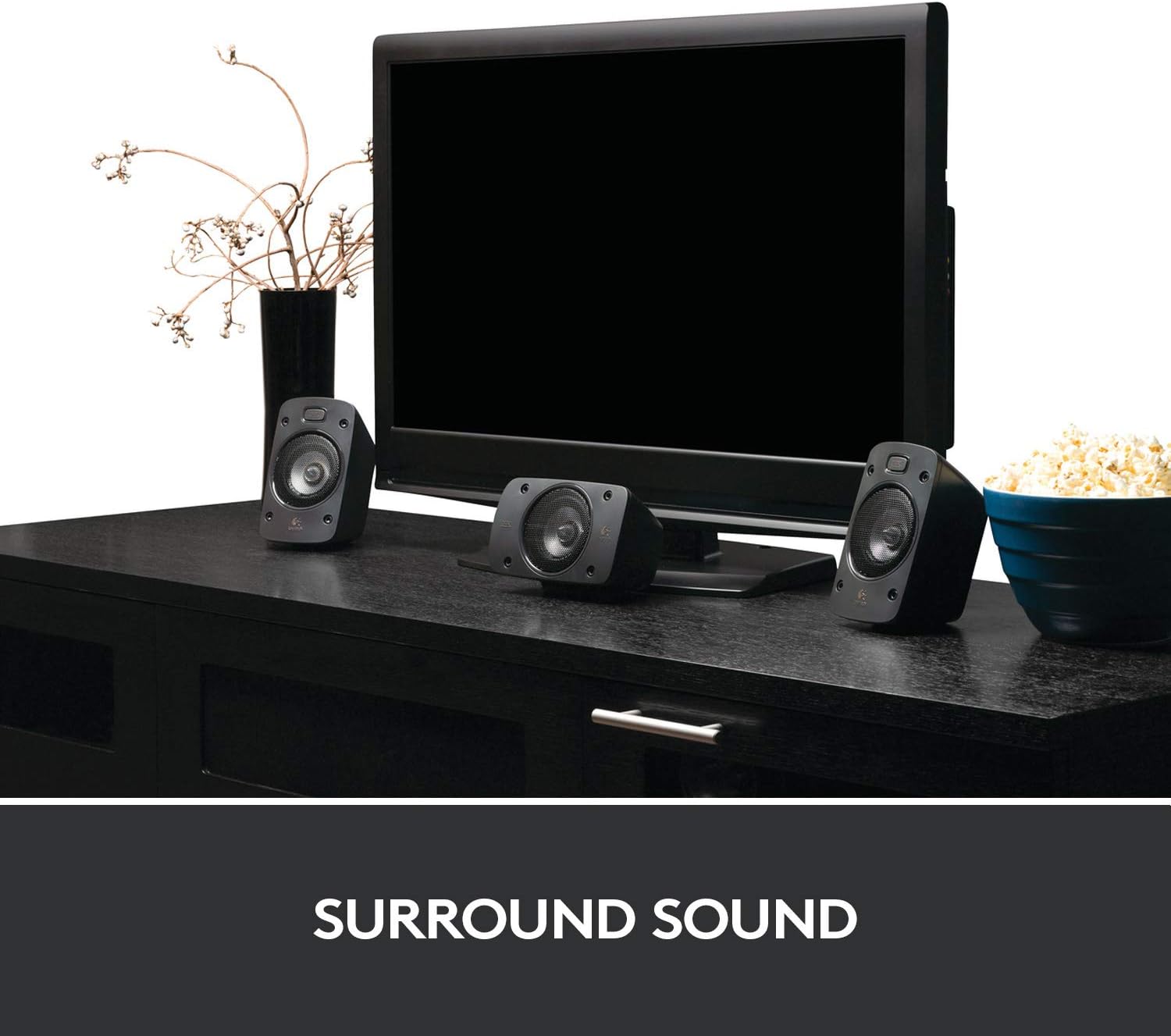Thumbnail 1 de Logitech Z906 5.1 Sound System (THX) mit Surround-Sound, 1000-Watt-Spitzenleistung und Fernbedienung – Schwarz