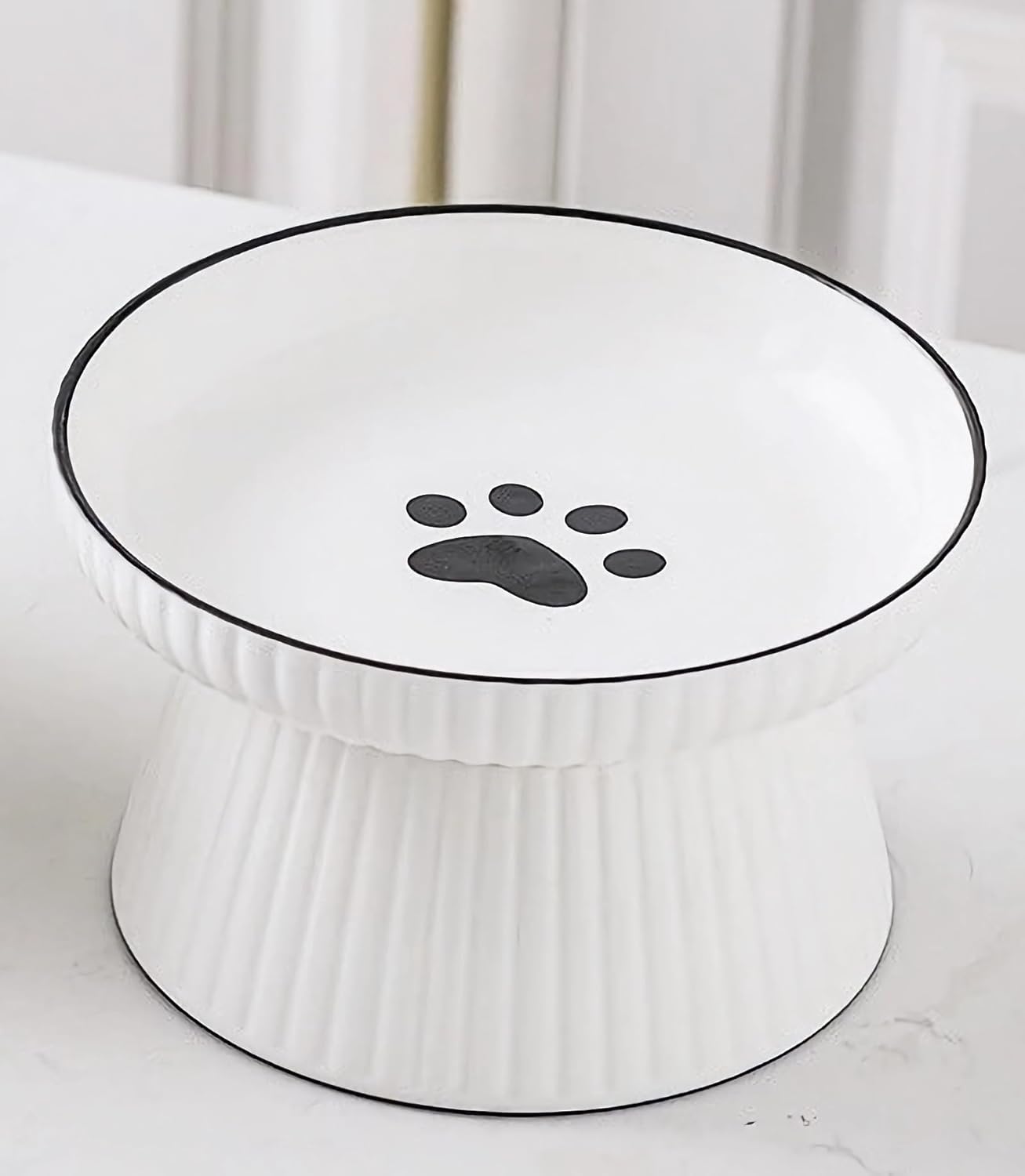 Thumbnail 2 de Elevated Cat Bowl: Raised Ceramic Dish for Comfortable, Stable Feeding