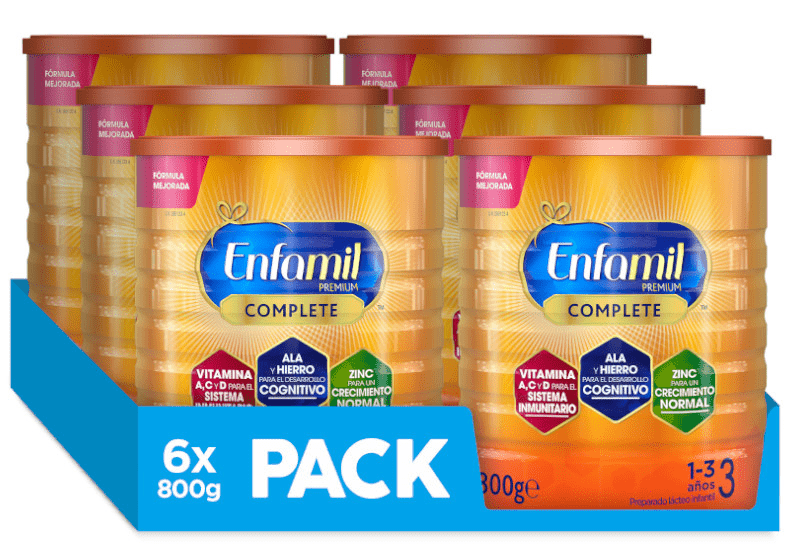 Enfamil 3 Premium Complete Leche de Crecimiento 🌟 6x800g