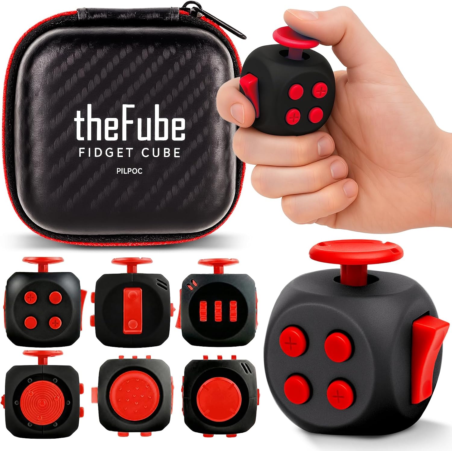 Thumbnail 6 de PILPOC theFube Fidget Cube (6-sided) with Audible/Silent Switch and Carry Case