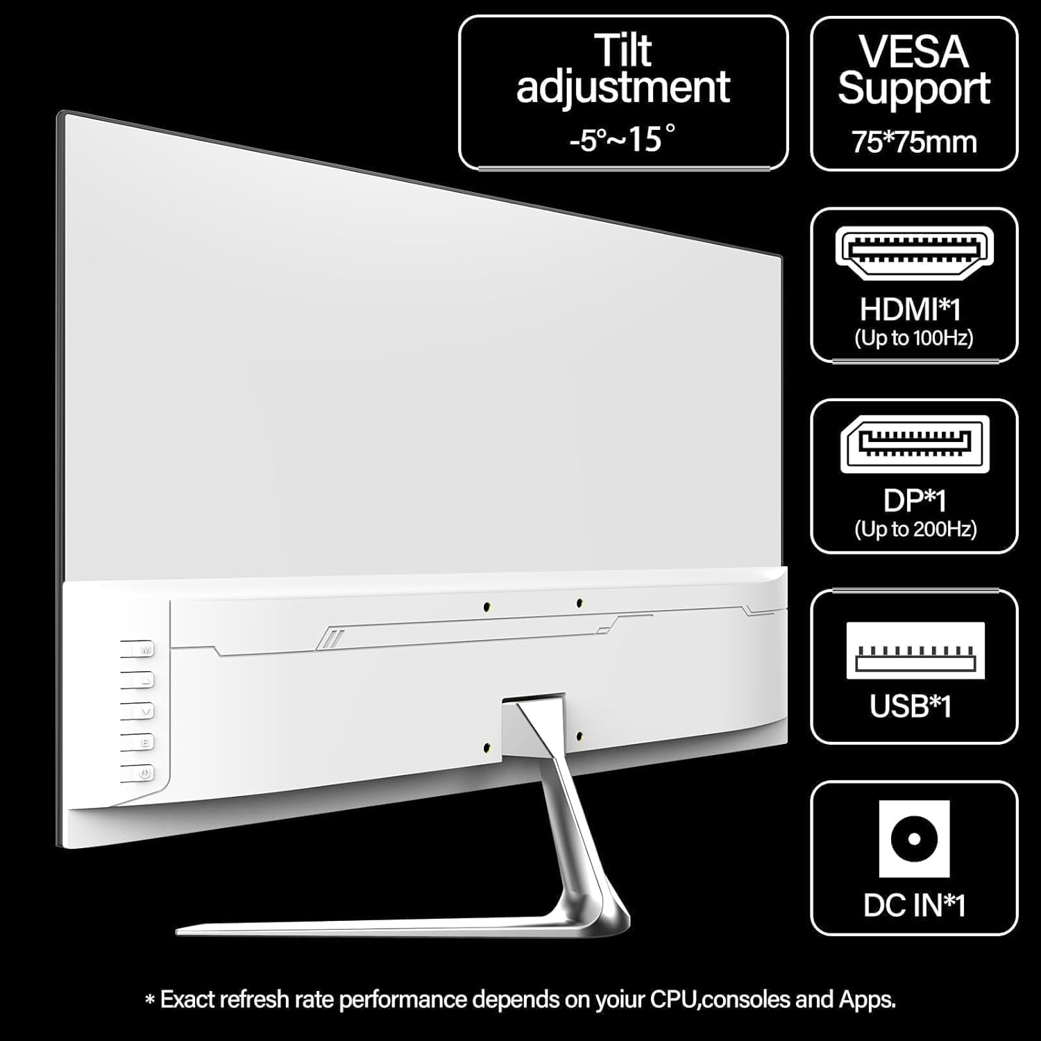 Detalle 2 de Gawfolk Monitor Gaming 24,5" 200Hz FHD 1920x1080 con AMD FreeSync e altoparlanti integrati