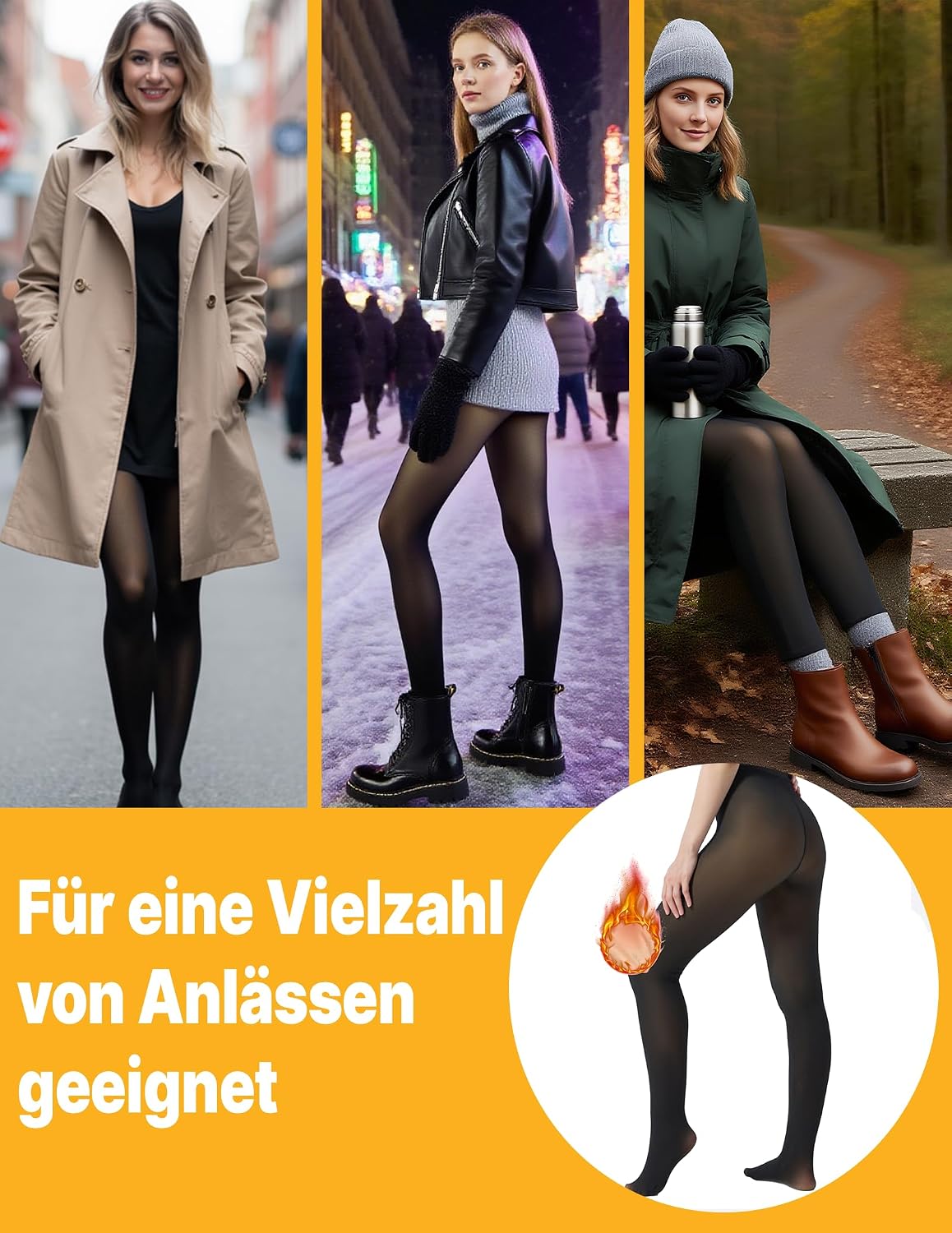 Thumbnail 5 de ViShawtek Thermo Strumpfhose Damen 1 Paar