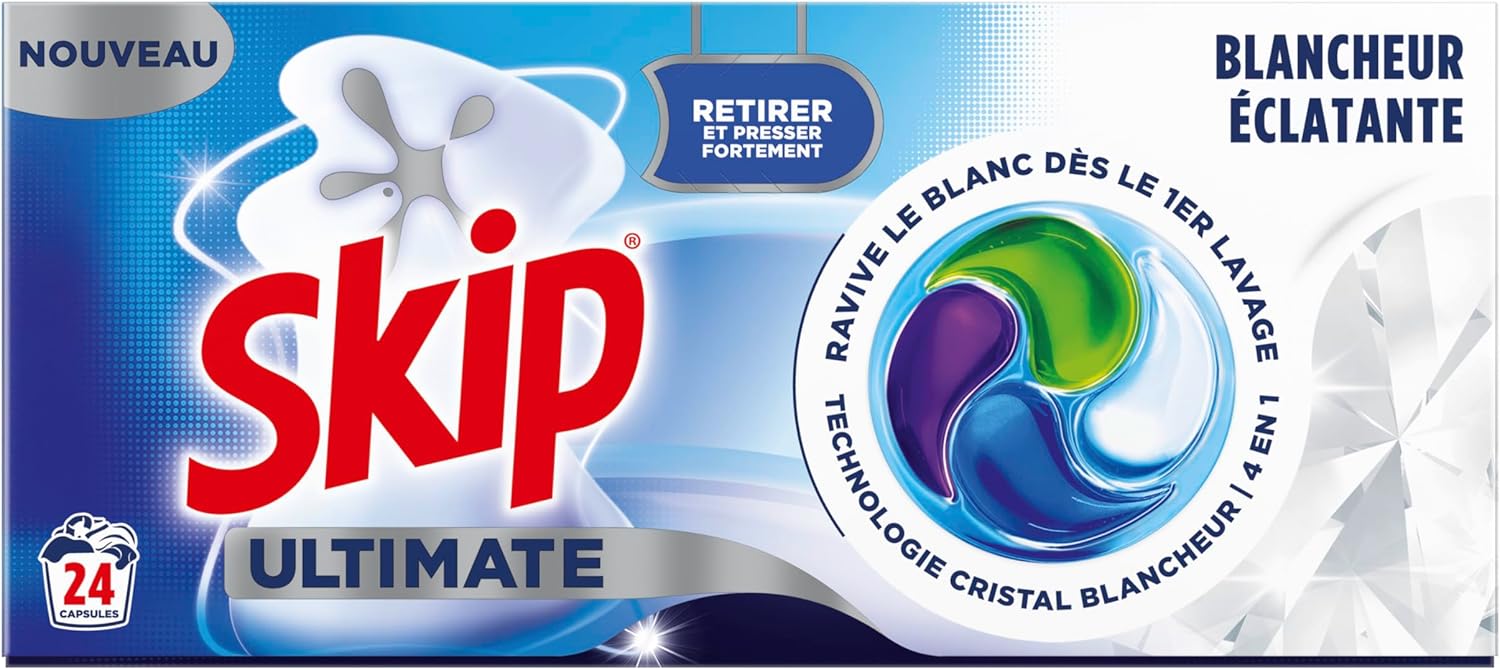 Thumbnail 1 de Skip Lessive Capsules Ultimate 4en1 Blancheur Éclatante – 96 lavages
