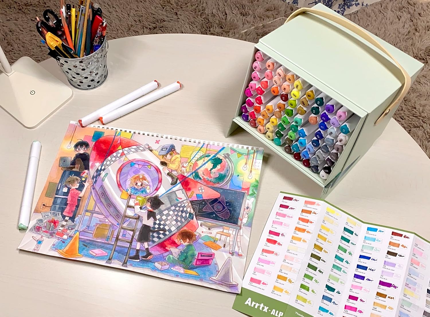 Detalle de Arrtx ALP 80 Alcohol Markers, 80 Colours, Dual Chisel and Fine Tips