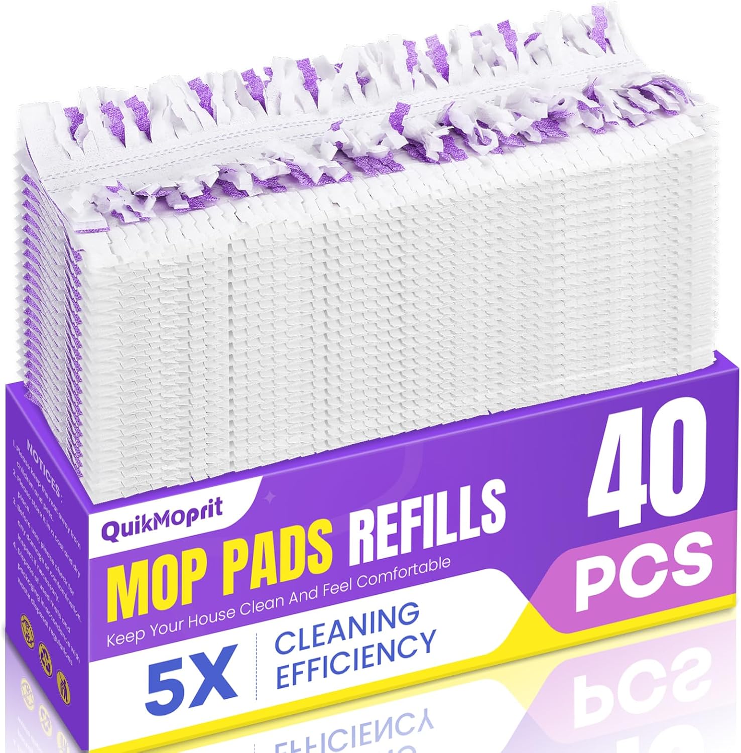 Thumbnail 6 de QuikMoprit 60-Pack Power Mop Pads for Swiffer Power Mop — Disposable, Quick-Absorb & Streak-Free