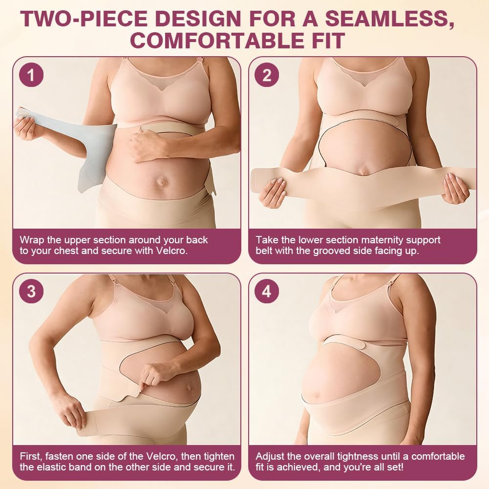 Detalle de Fefod Care – Ceinture de grossesse, soutien abdominal et lombaire
