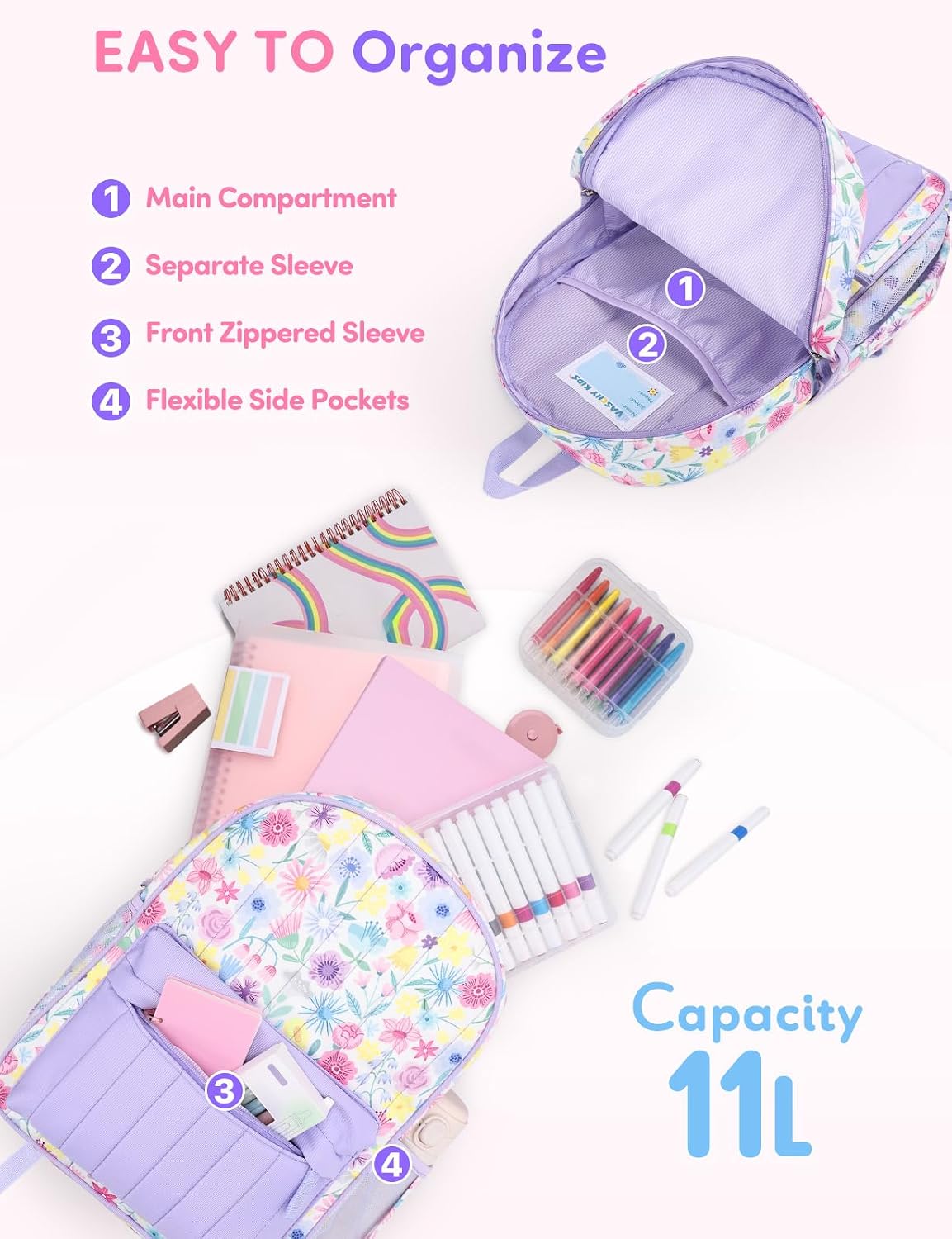 Detalle de VASCHY Kids Preschool Backpack 11 L