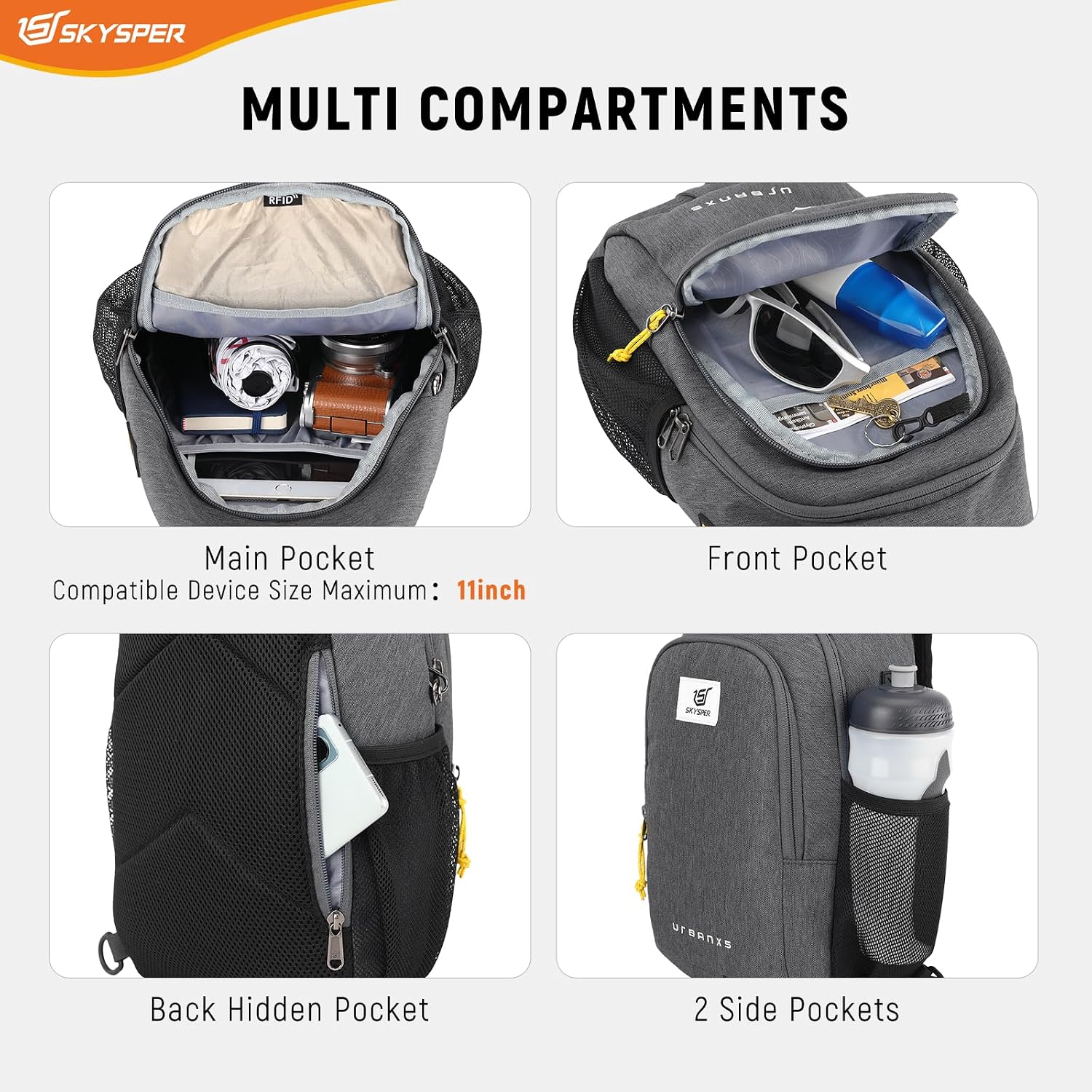 Thumbnail 5 de SKYSPER Sling Bag anti theft 200 g