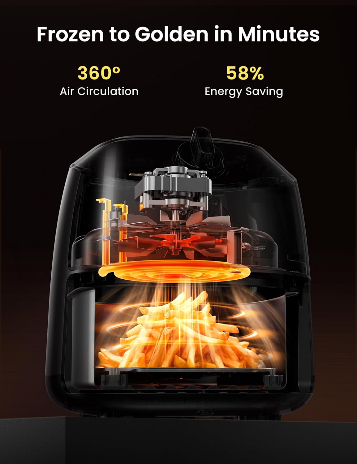 Thumbnail 3 de COMFEE' Compact 2.1 Quart Air Fryer (12 Presets) with Adjustable Timer & Temperature Control