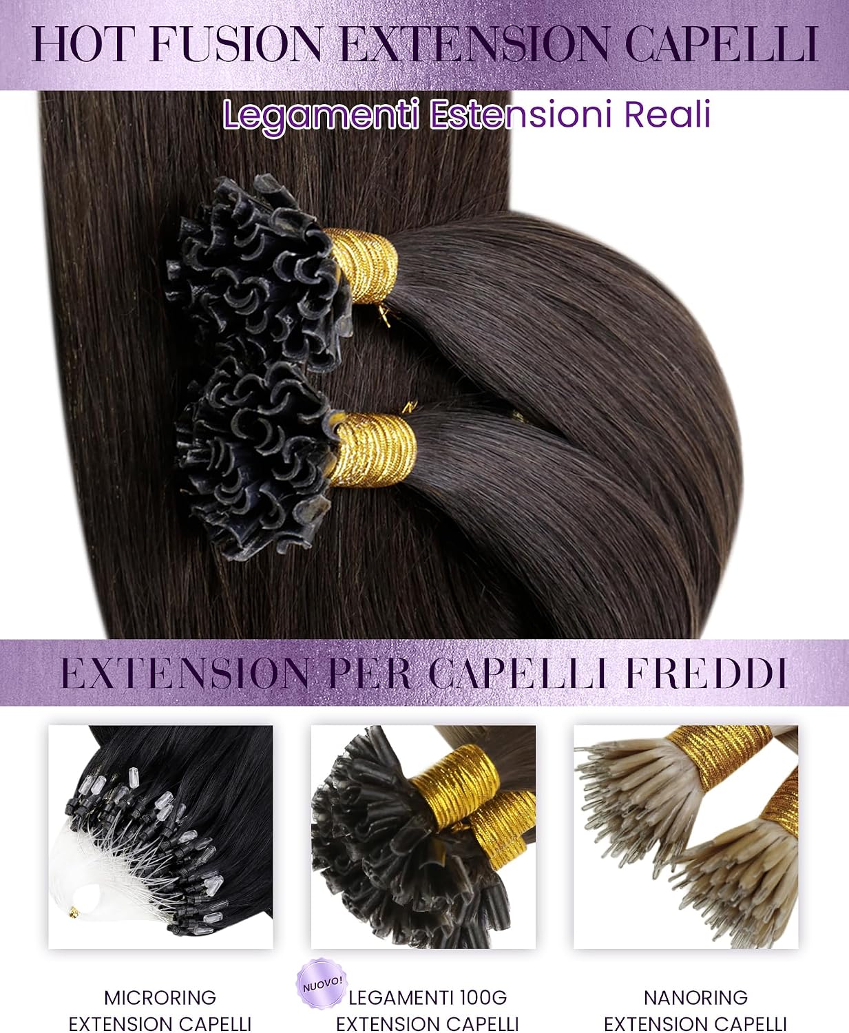 Thumbnail 6 de LaaVoo extension capelli cheratina 50 ciocche 35cm