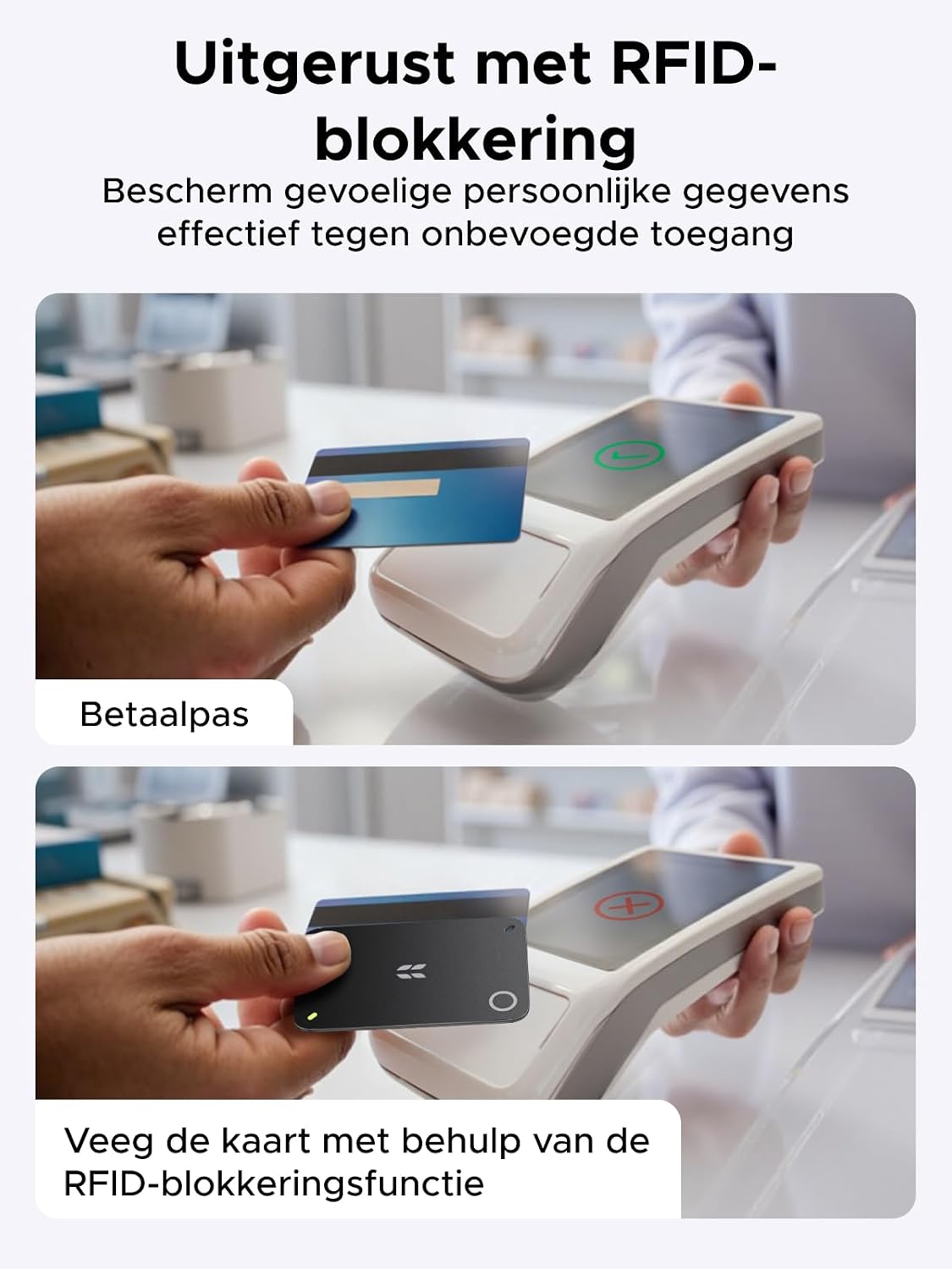 Detalle 2 de UGREEN FineTrack Slim Duo 2 kaarttracker, 1,9 mm dun met RFID-bescherming