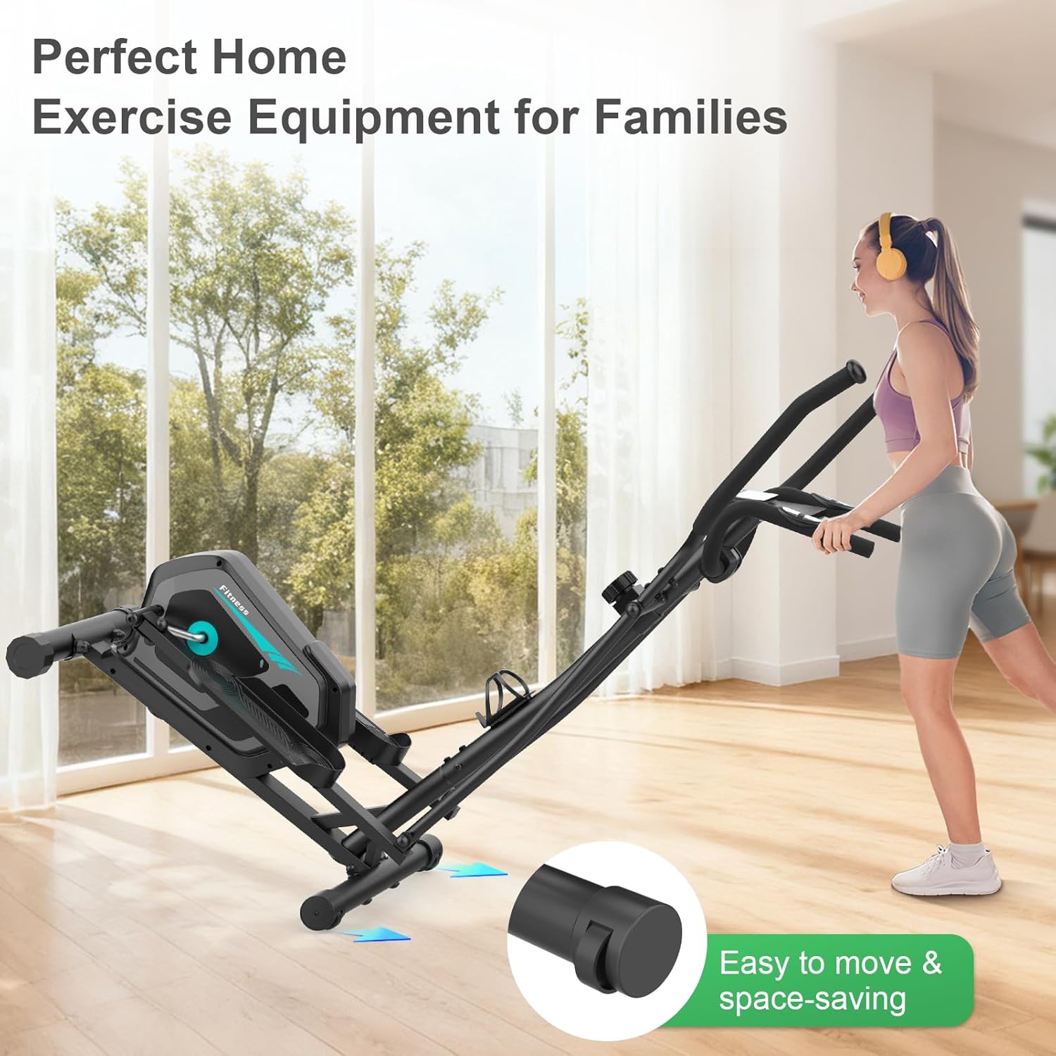 Thumbnail 5 de Neezee Crosstrainer für Zuhause – Bluetooth, 16 Widerstandsstufen und 6 kg Magnetisches Schwungrad