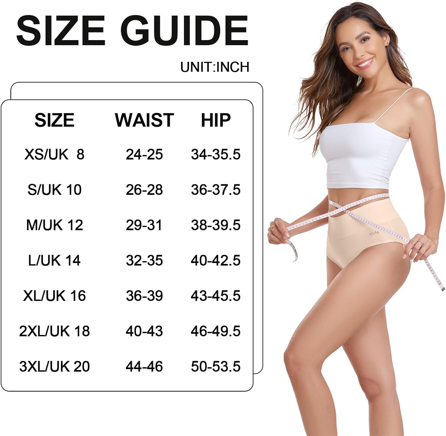 Detalle de Coskefy high waisted cotton knickers 5 pack