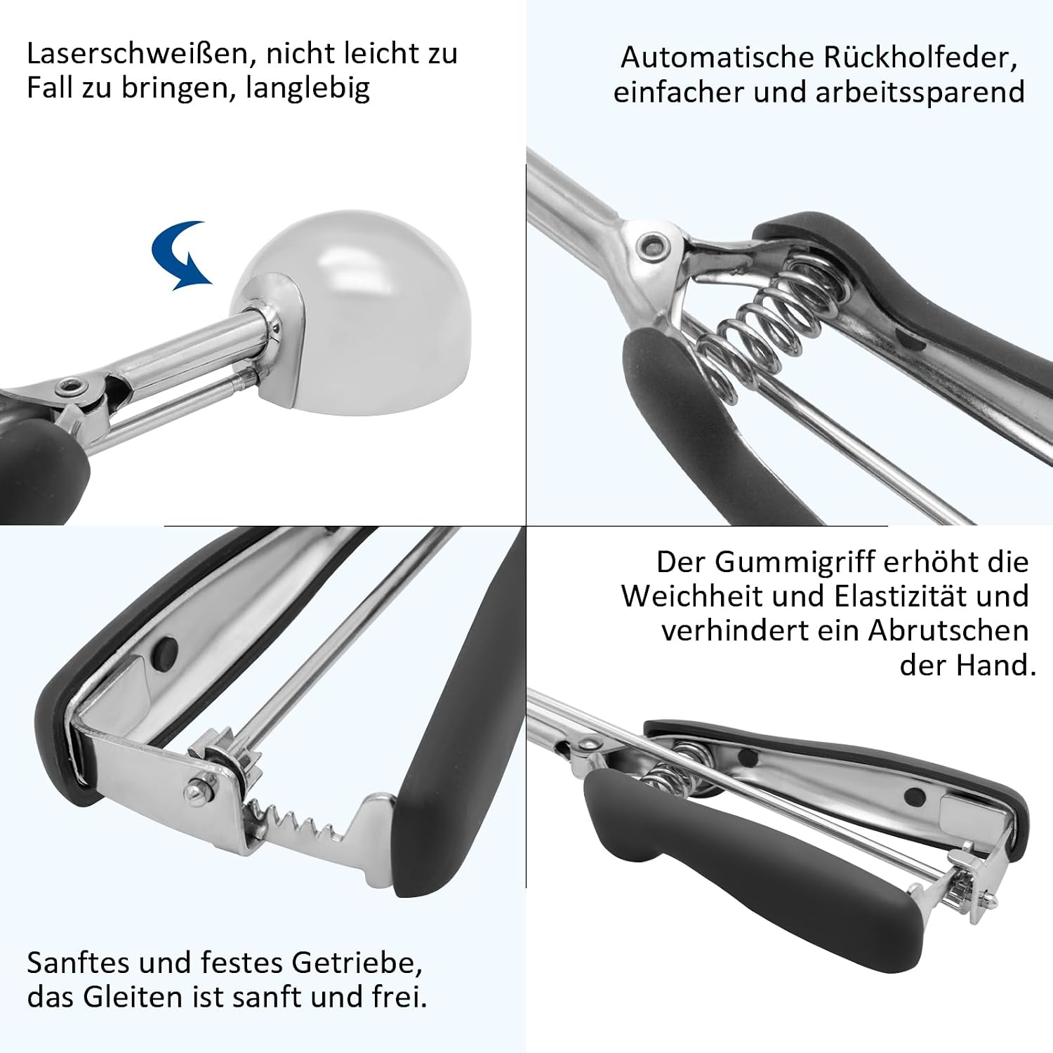 Thumbnail 3 de SPEENSUN Eisportionierer aus 304 Edelstahl (24 x 6 cm) mit Auslöser – eislöffel portionierer für Eis, Melone & Teig