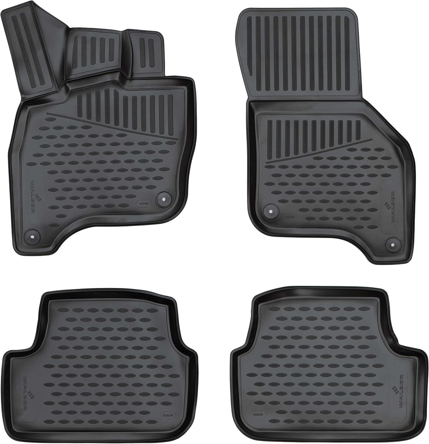 WALSER Tapis de Sol sur Mesure XTR en Caoutchouc pour VW eGolf 2014-2021