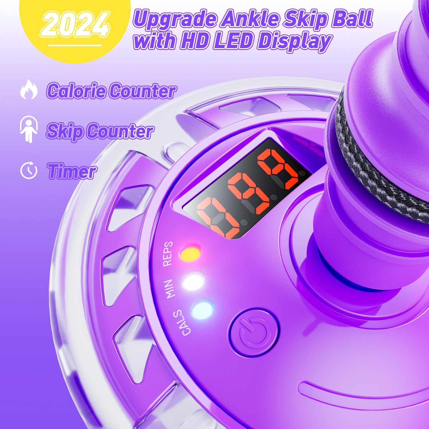 Thumbnail 1 de Flooyes Skip Ball for Kids with Counter and LED Lights