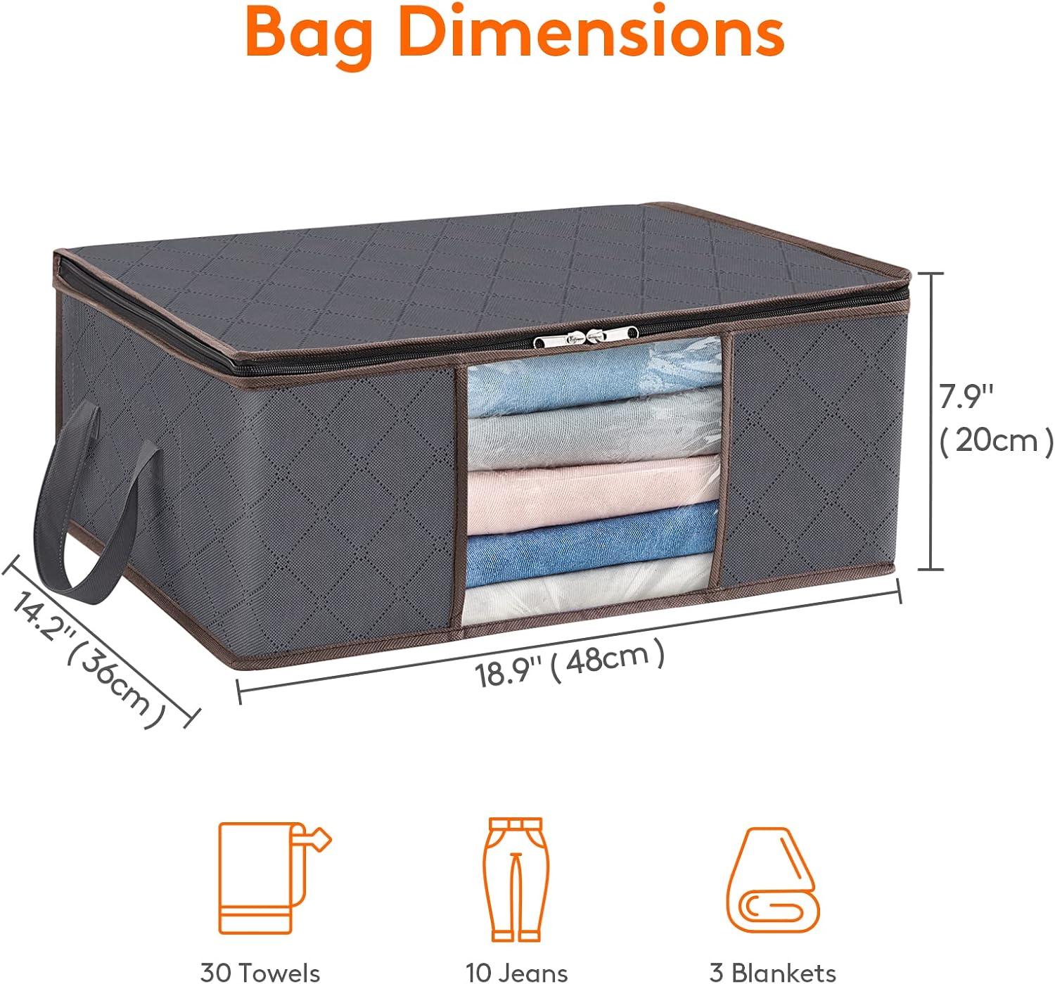 Detalle de Lifewit Clothes Storage Bags 6-Pack
