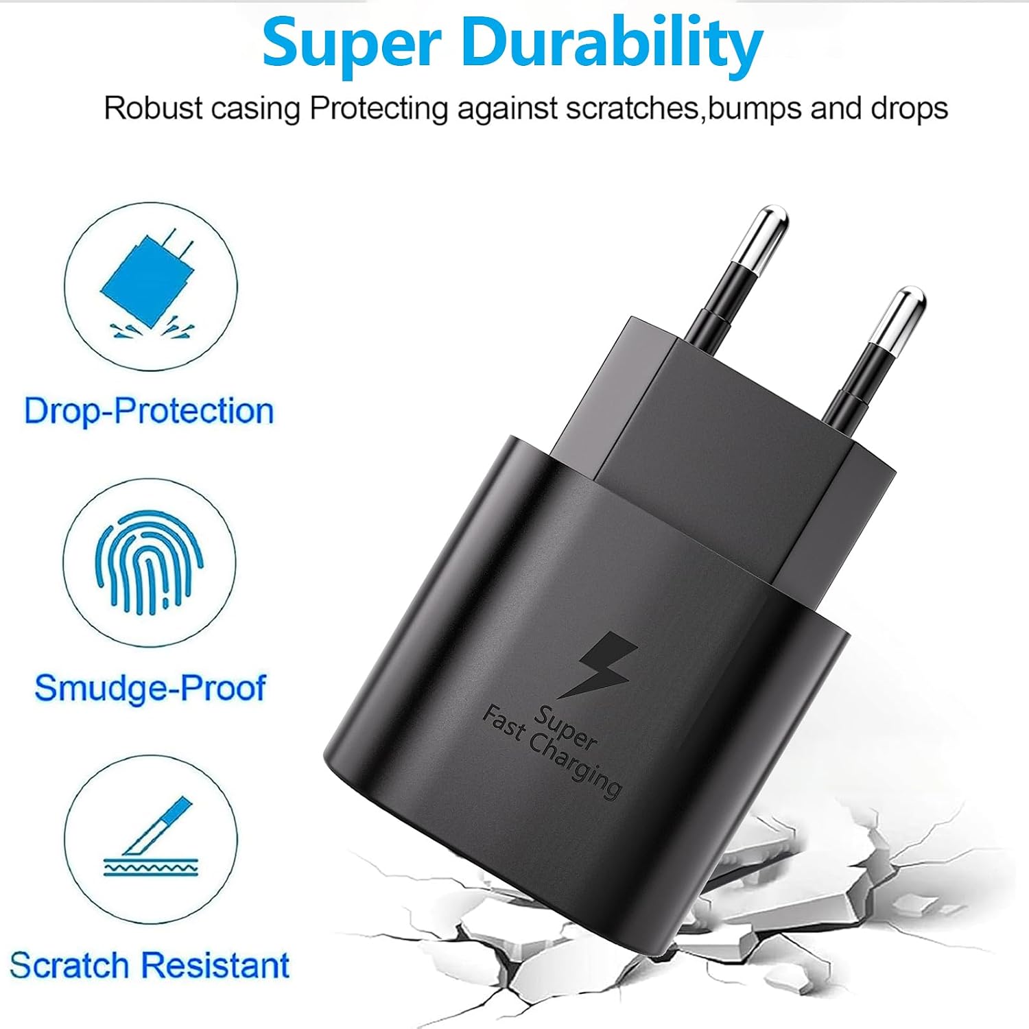 Detalle 2 de JupptElectronics EP-TA800CX USB-C-laders 25 W met kabels van 2 m, set van 2
