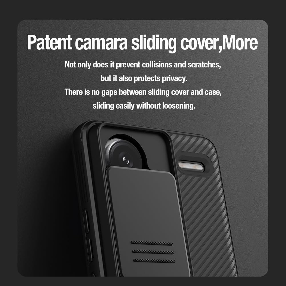 Thumbnail 1 de Generic Xiaomi Redmi Note 13 Pro+ 5G slide camera cover case (Black) — slim slip shockproof protective camshield