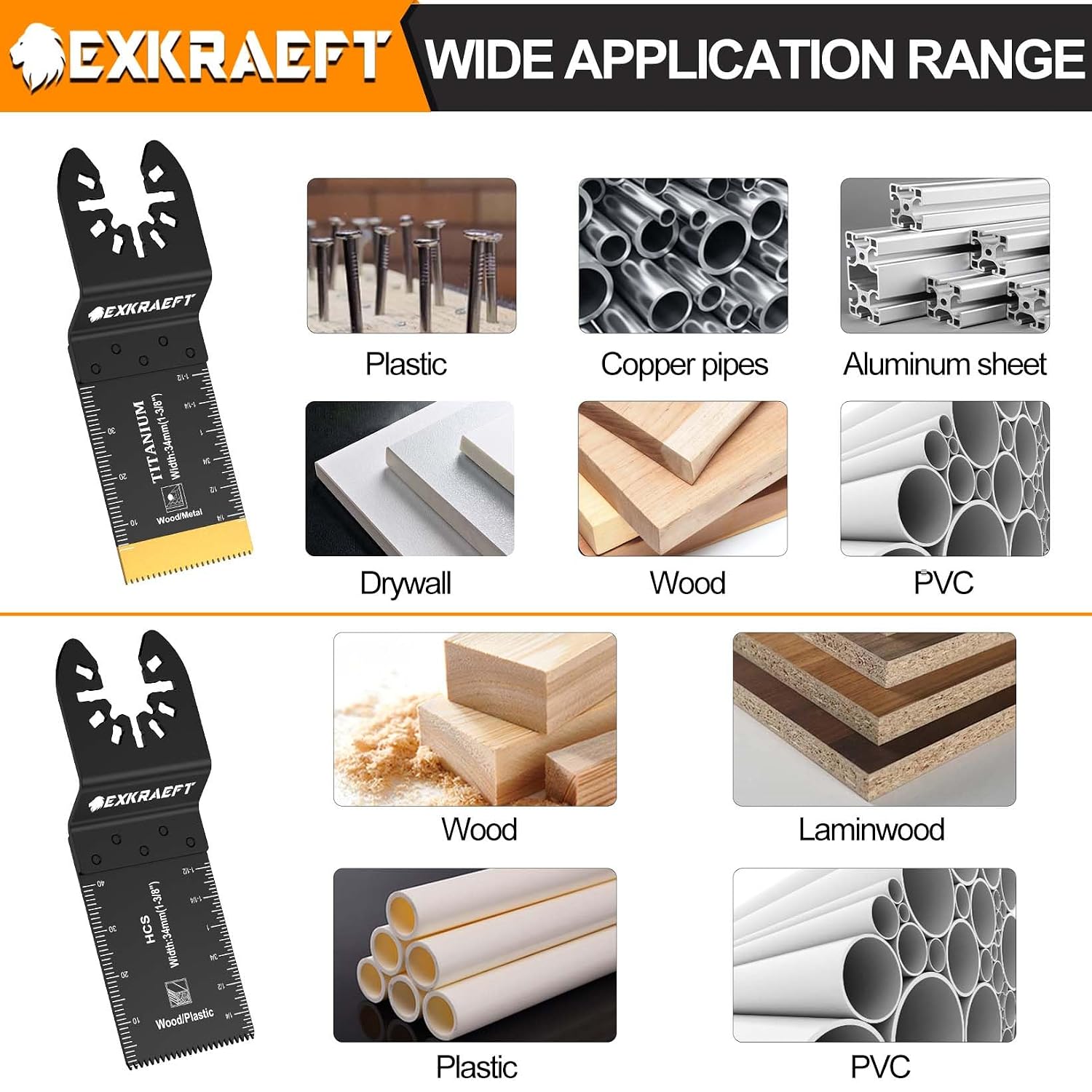 Thumbnail 5 de EXKRAEFT 50 PCS multi tool blades for oscillating tools 🛠