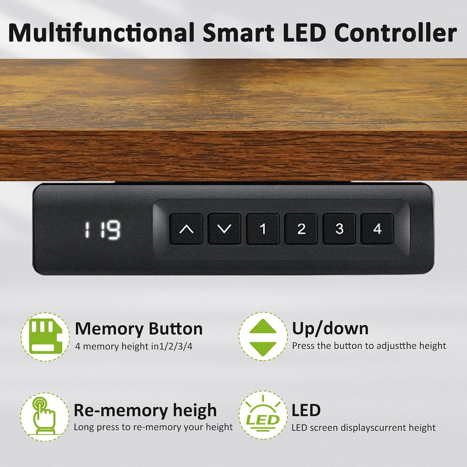 Thumbnail 4 de farexon 1 48 x 24-Inch Electric Standing Desk with 4 Memory Heights