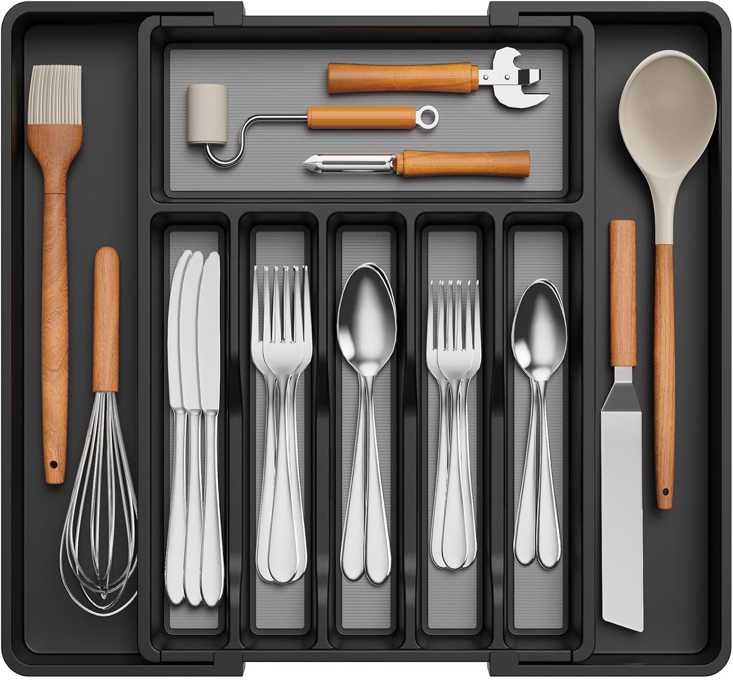 Detalle de Lifewit Silverware Drawer Organizer, Expandable