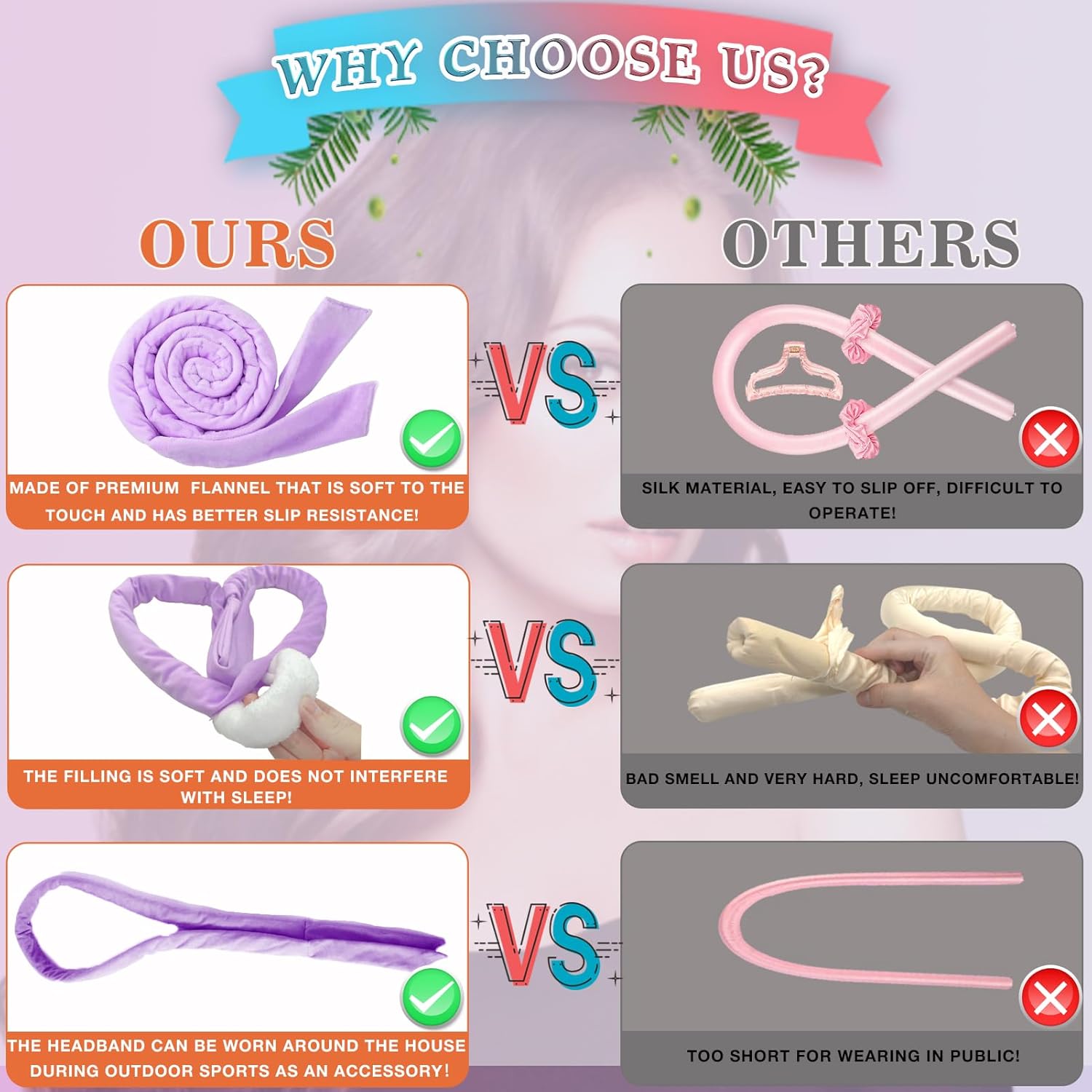 Thumbnail 3 de Whaline Heatless Curlers, sans chaleur