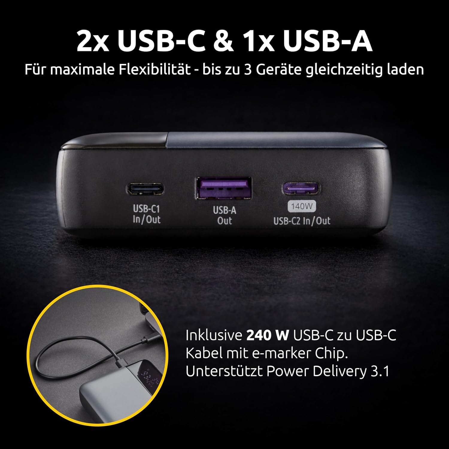 Detalle de Intenso HE25000 Powerbank 25000 mAh